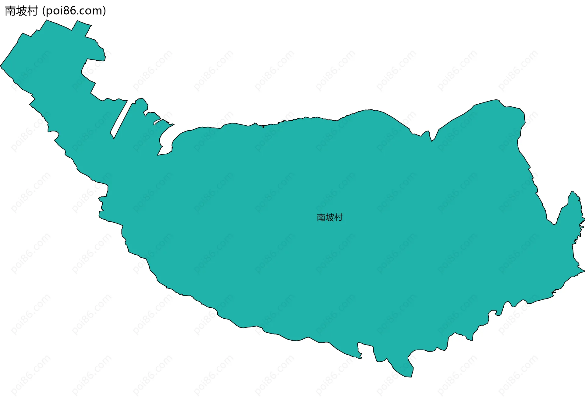 南坡村边界地图