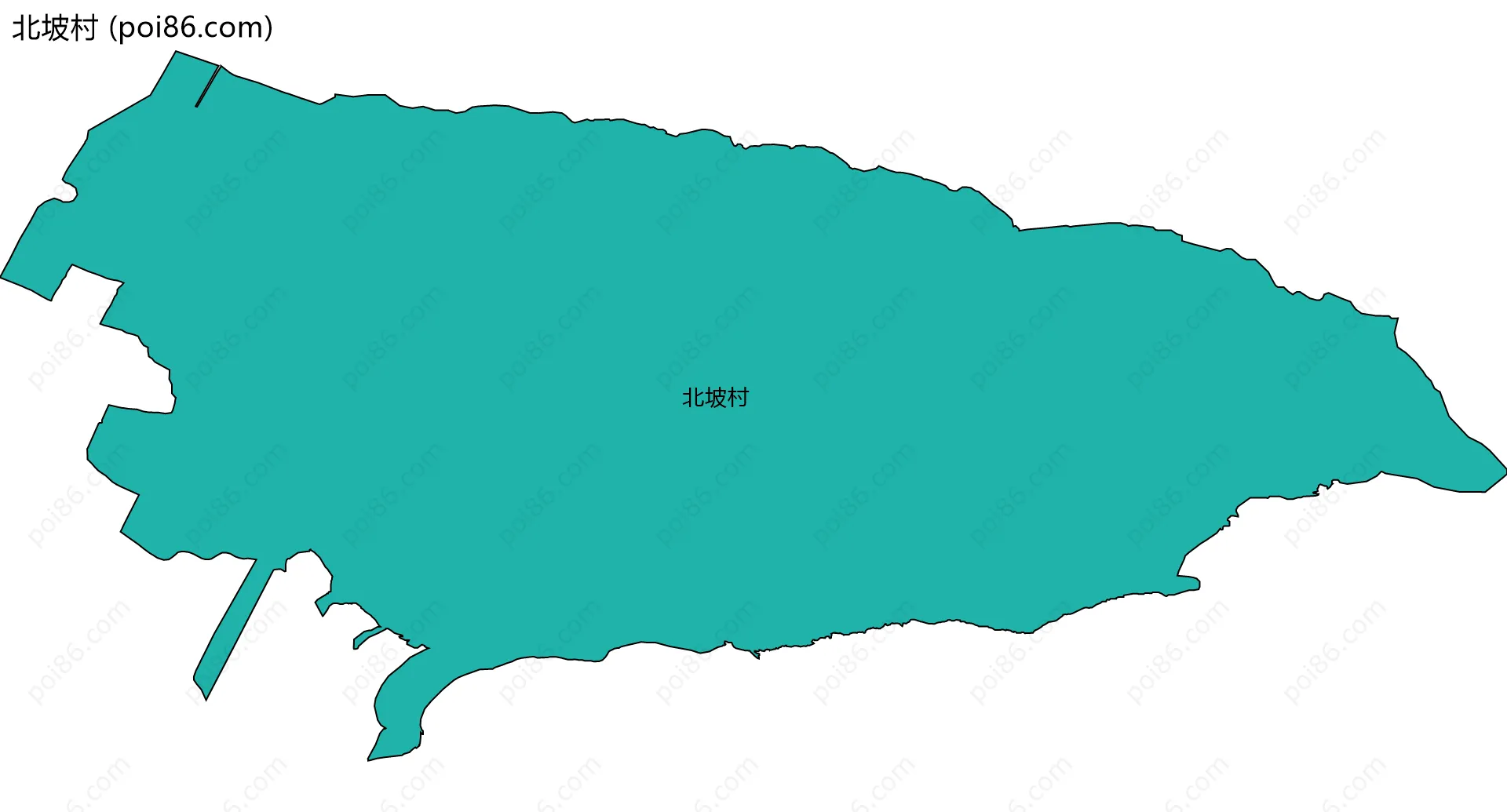 北坡村边界地图