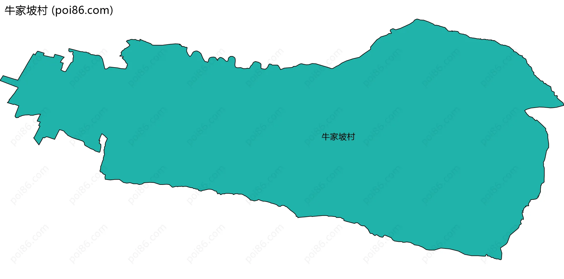 牛家坡村边界地图