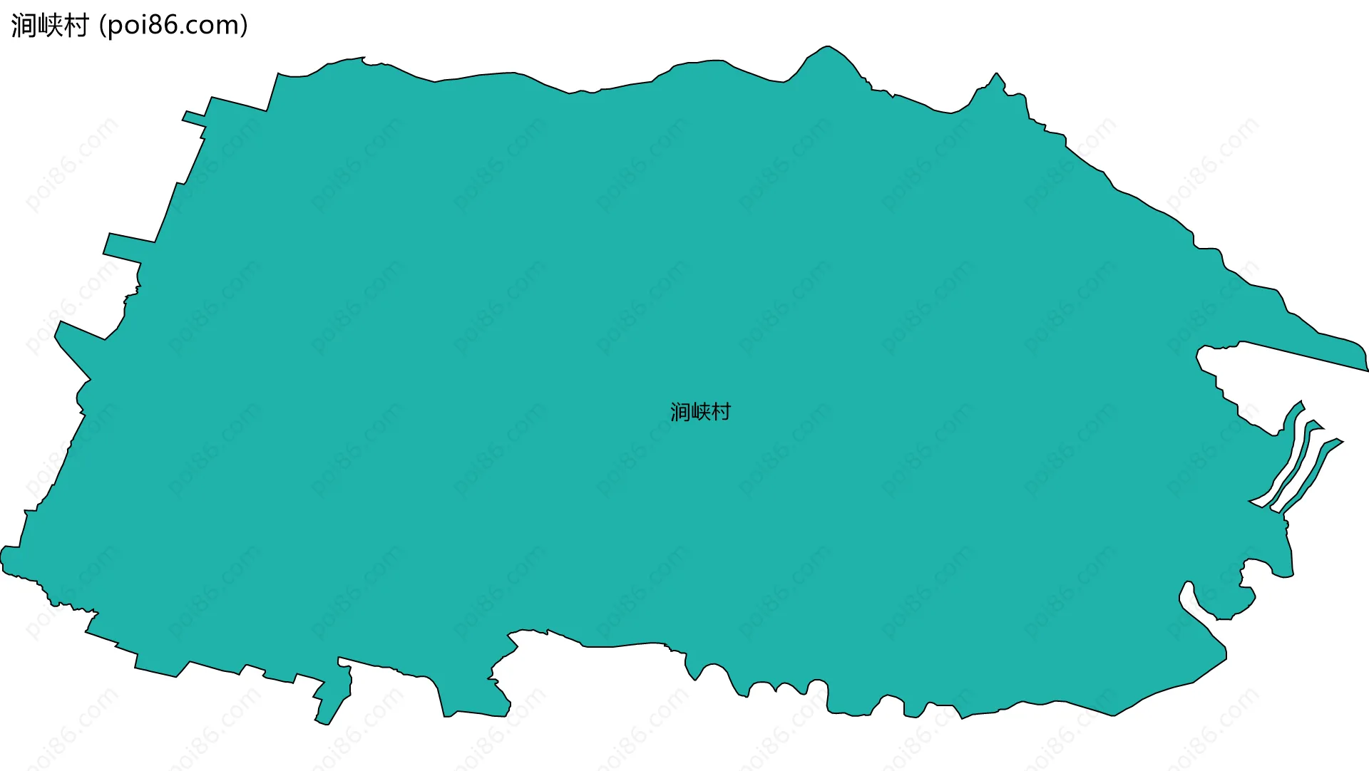 涧峡村边界地图