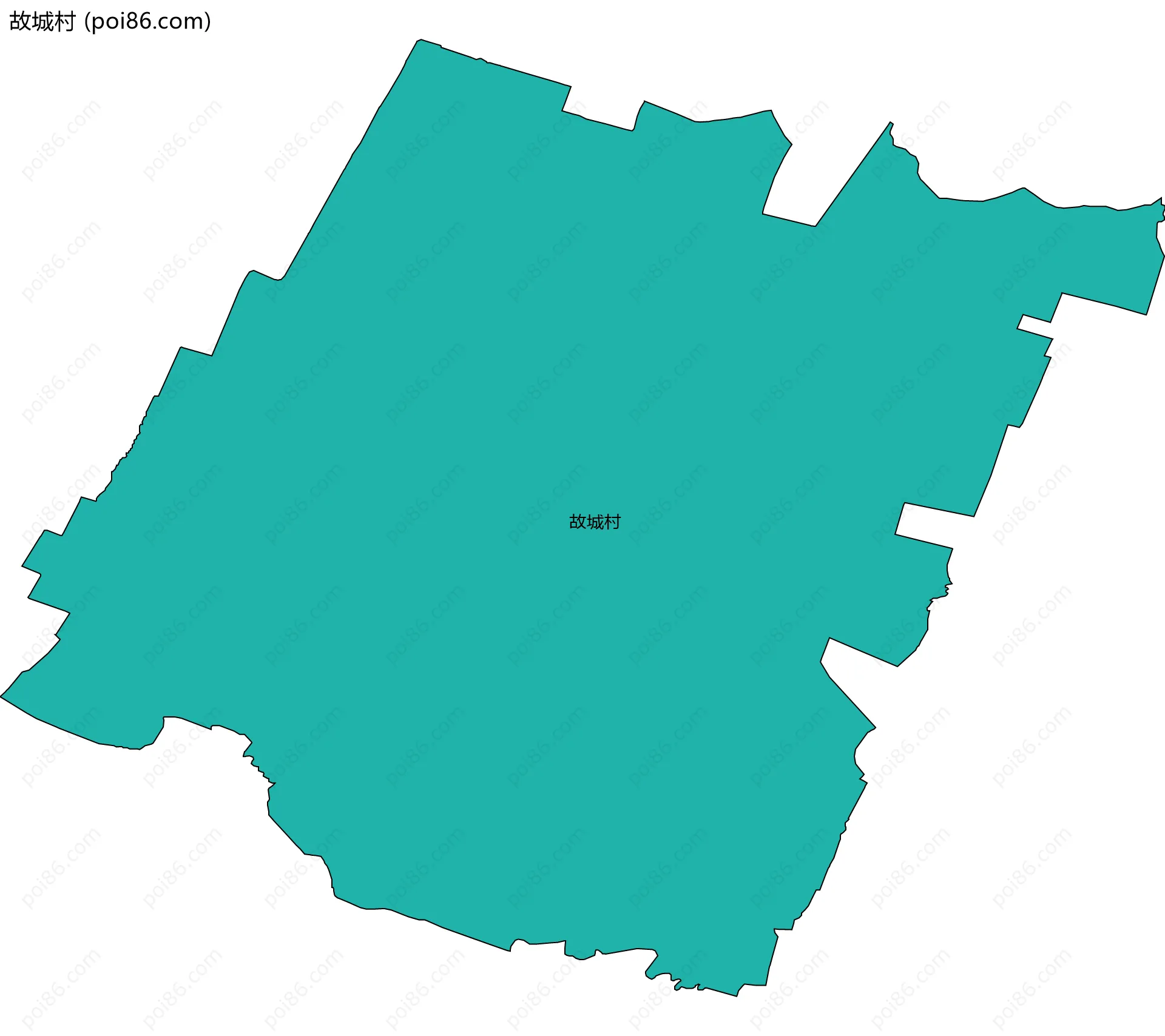 故城村边界地图