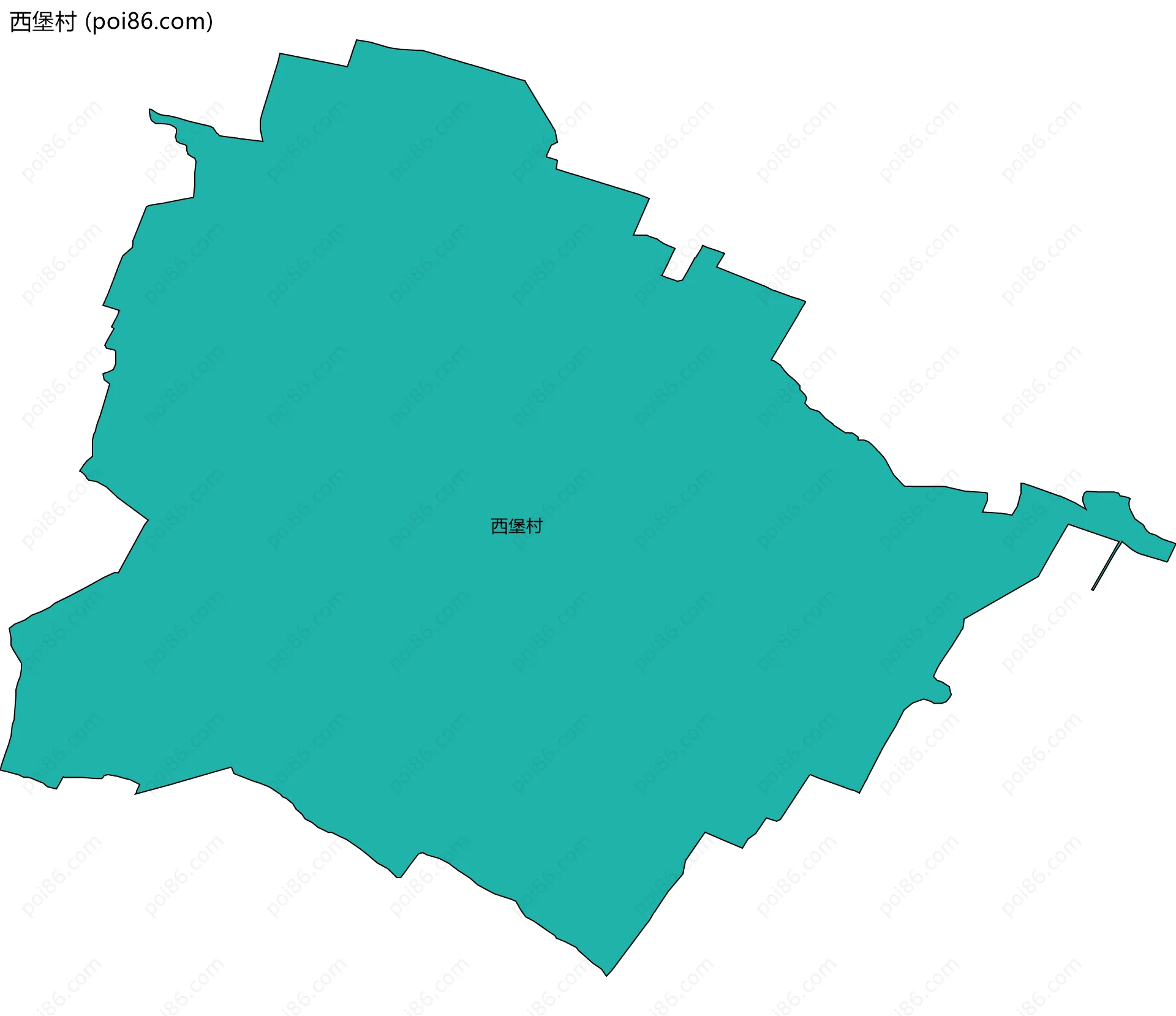 西堡村边界地图