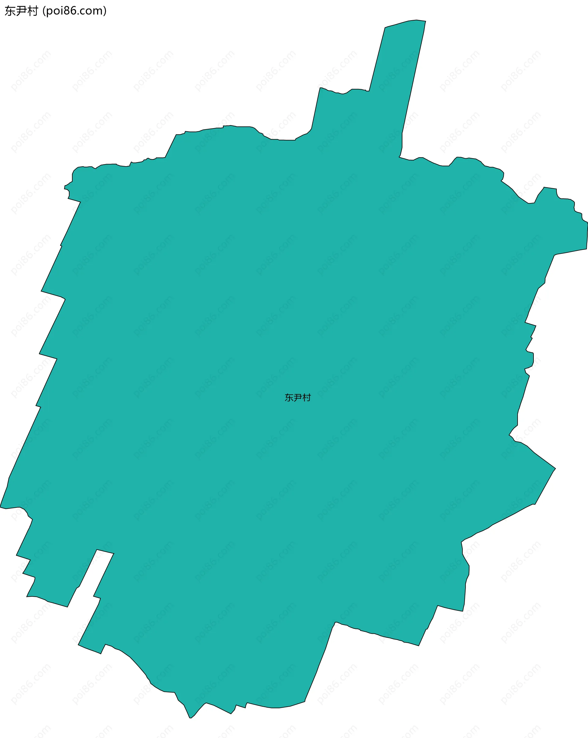 东尹村边界地图