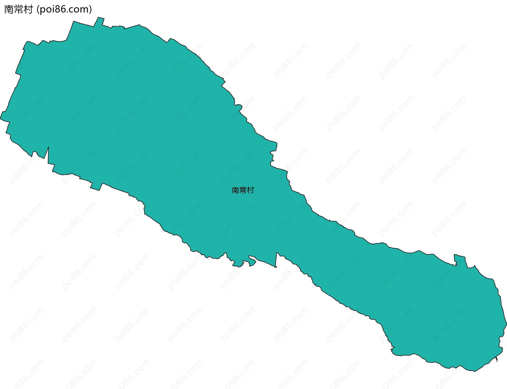 南常村边界地图