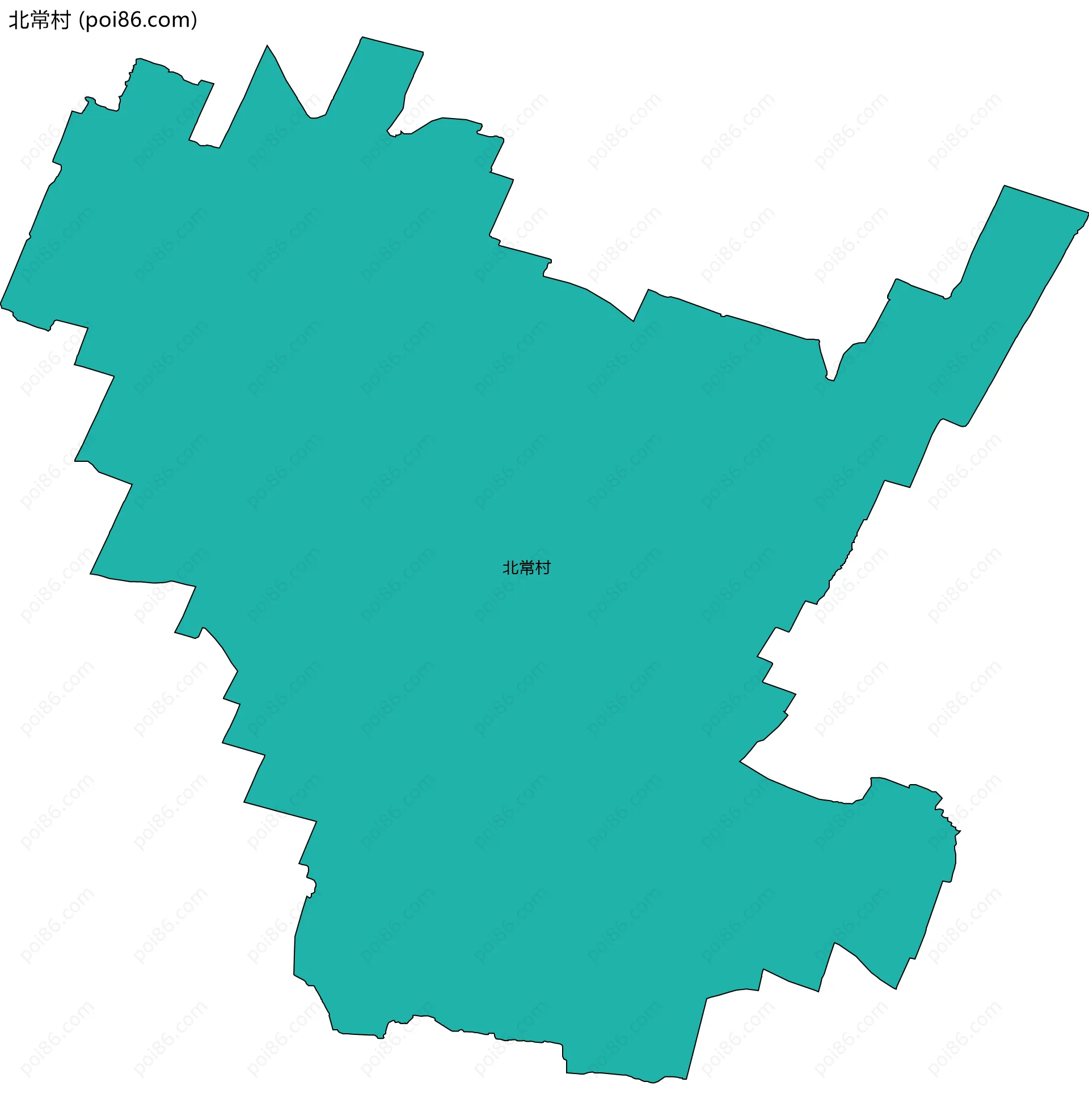 北常村边界地图