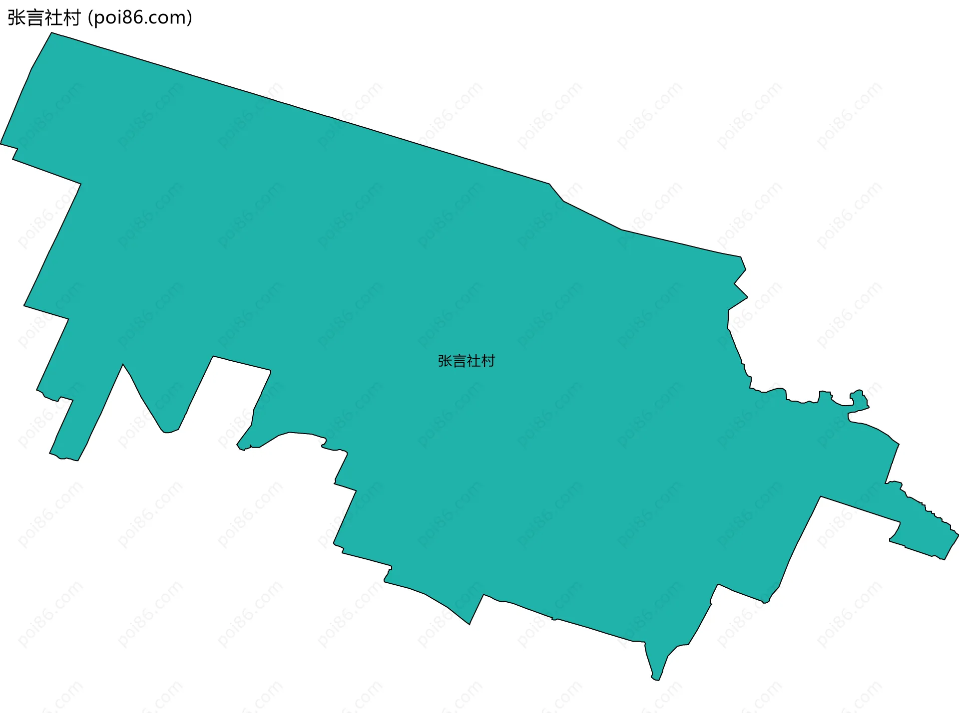 张言社村边界地图