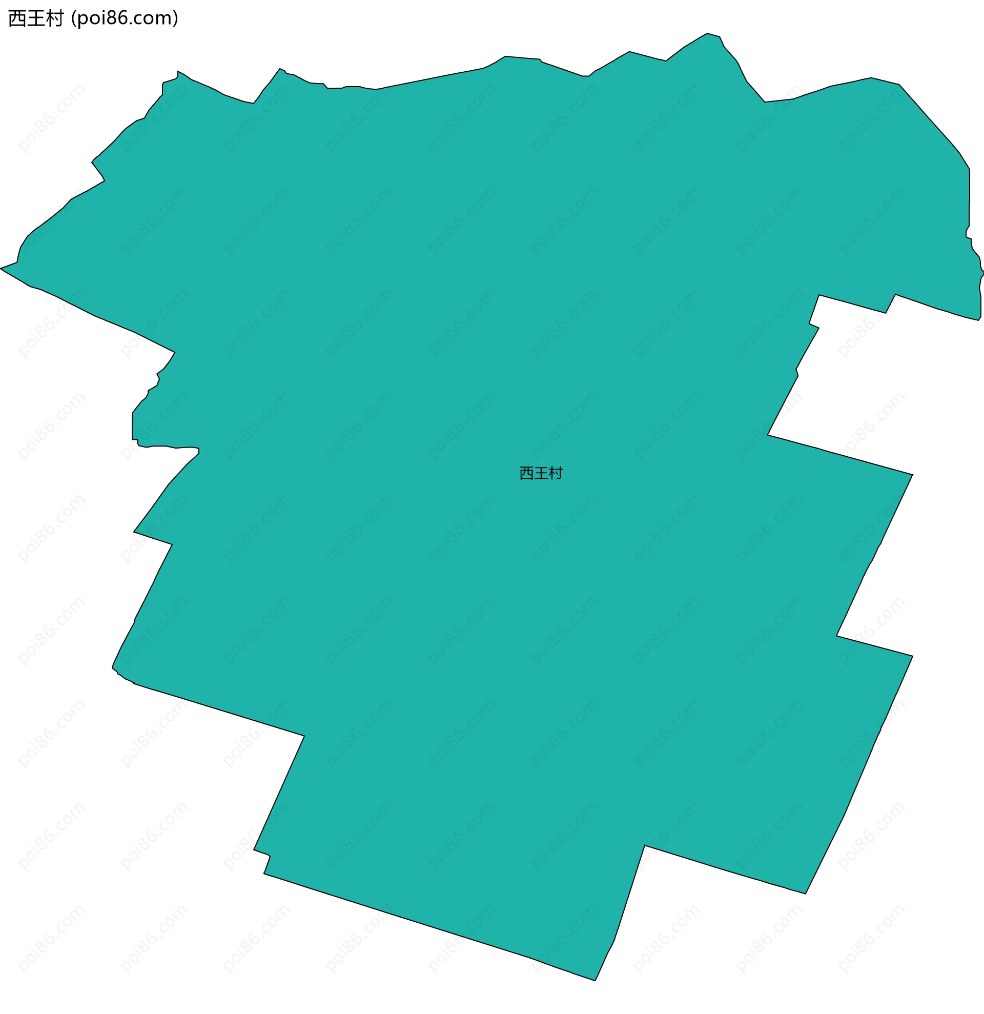 西王村边界地图