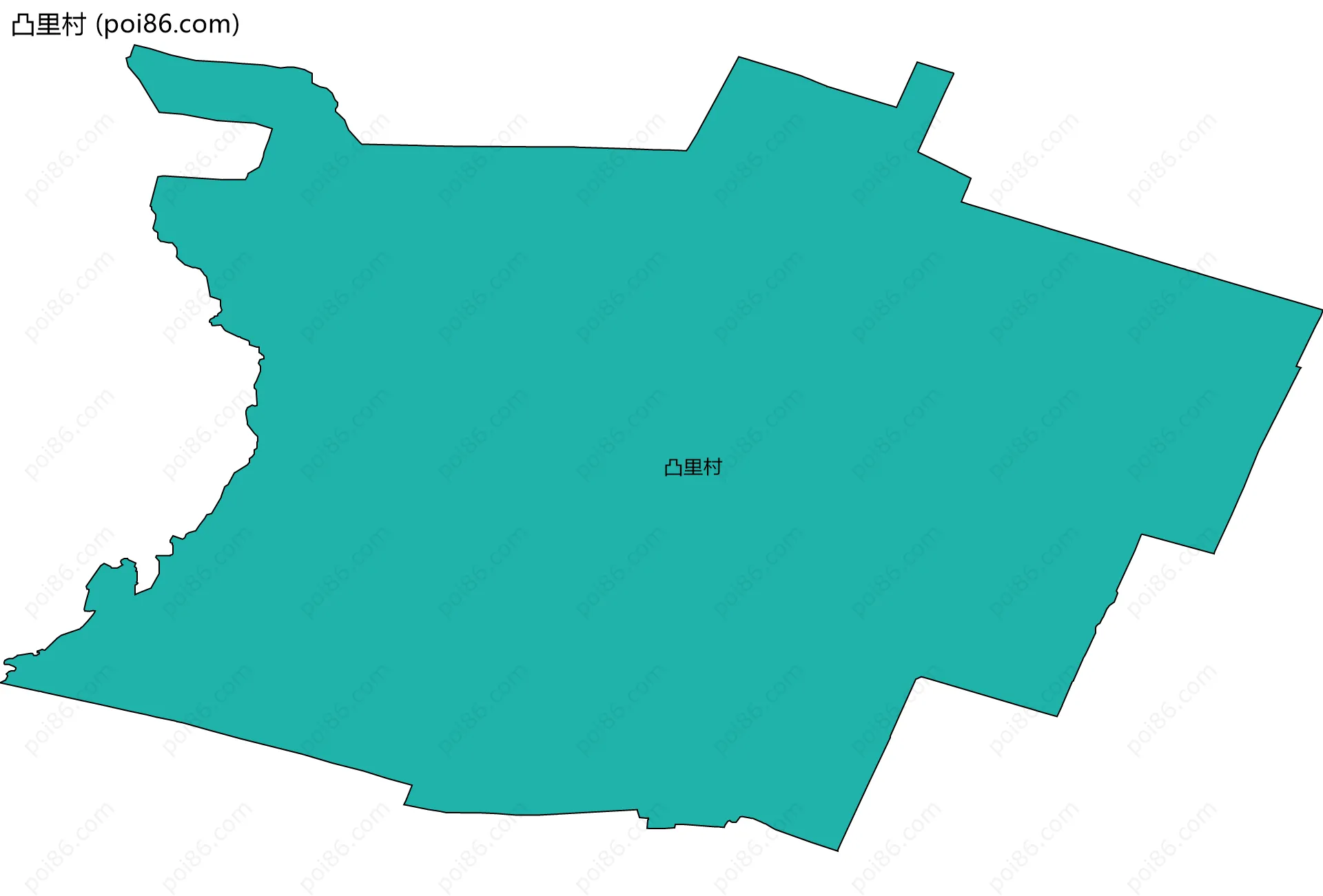 凸里村边界地图