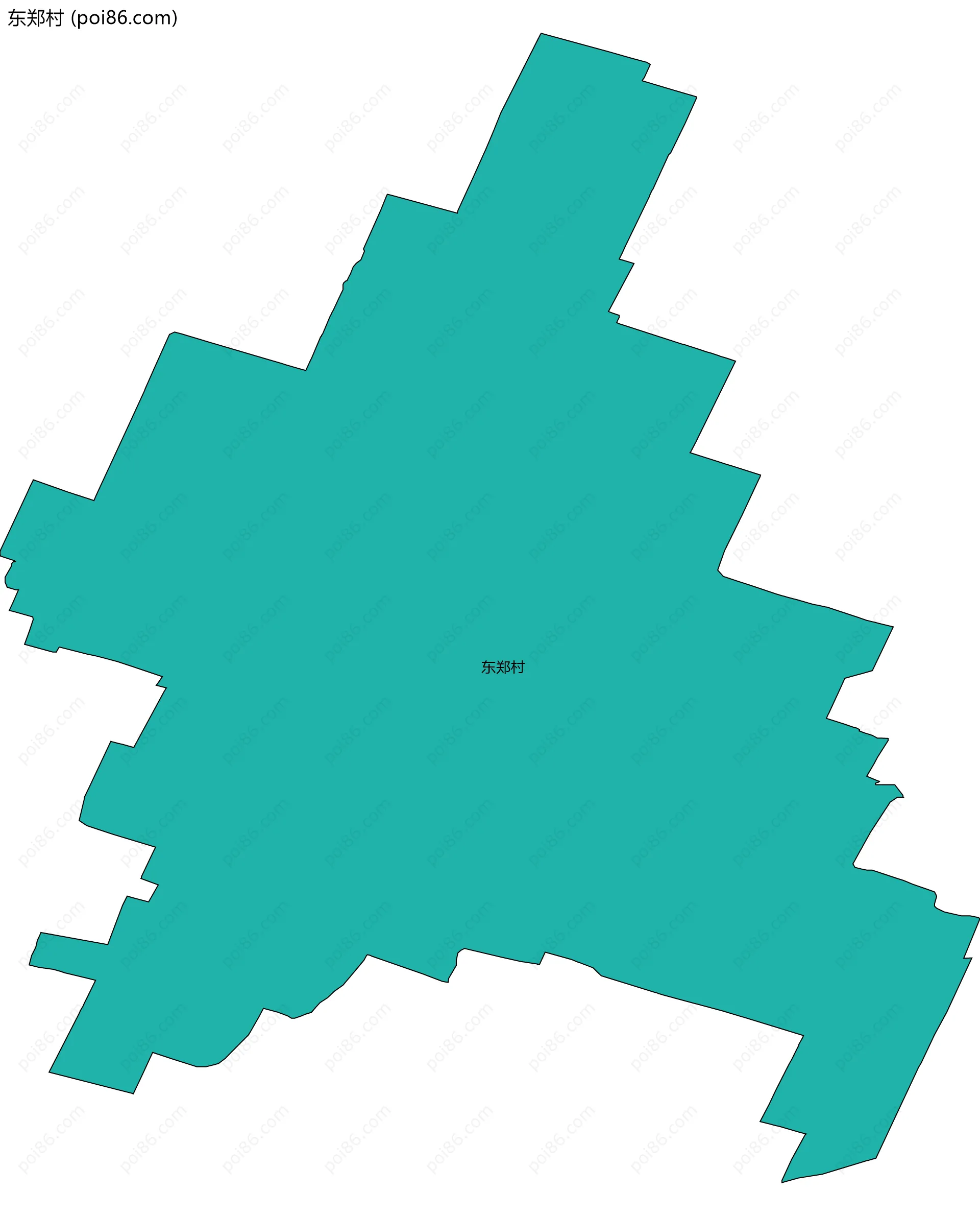 东郑村边界地图