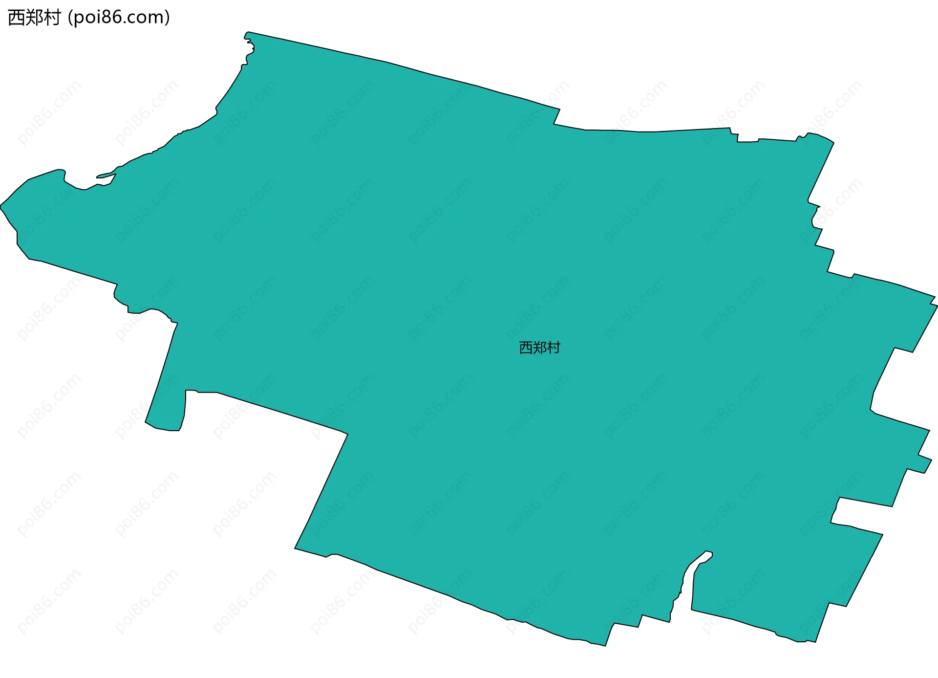 西郑村边界地图