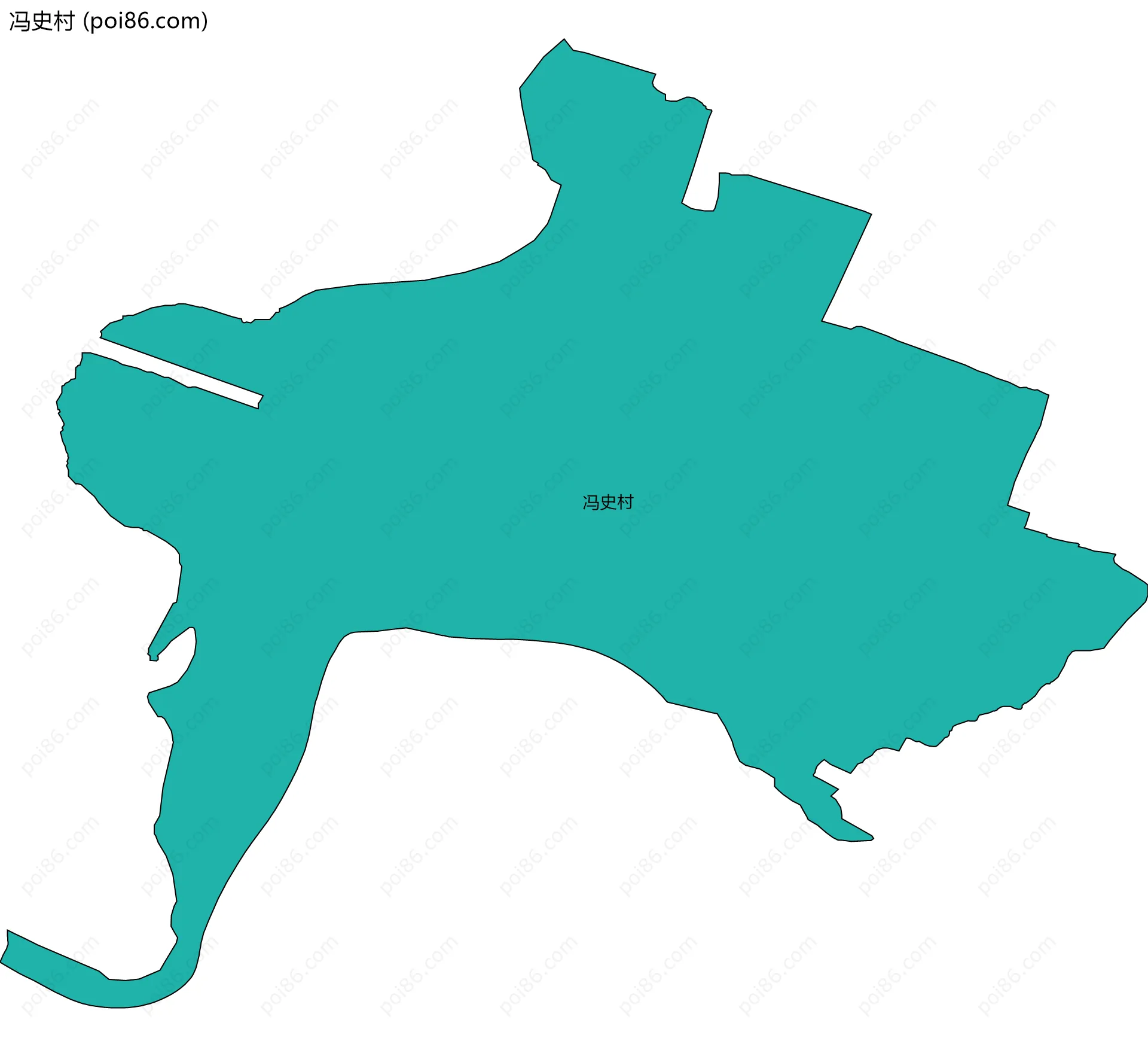 冯史村边界地图