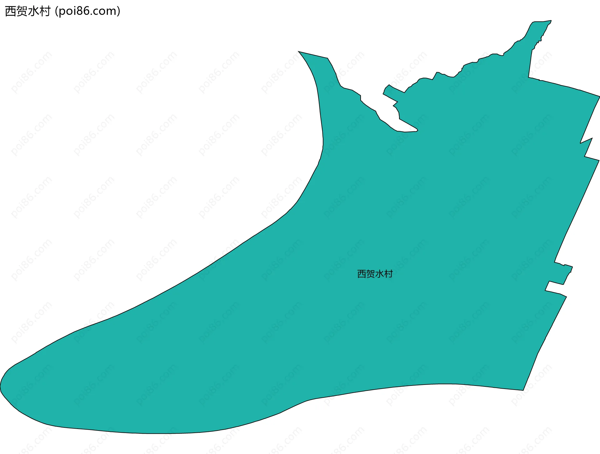 西贺水村边界地图