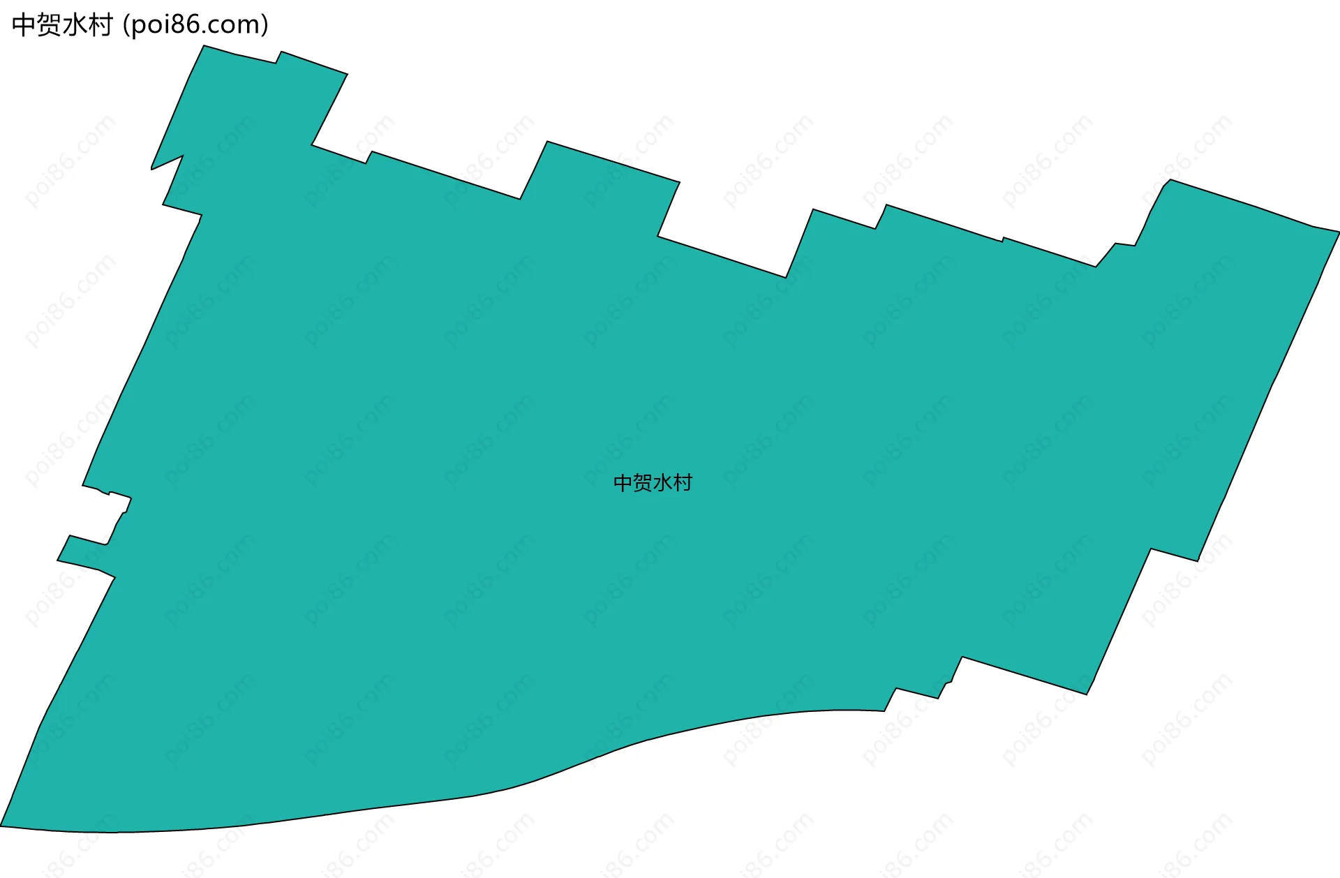 中贺水村边界地图