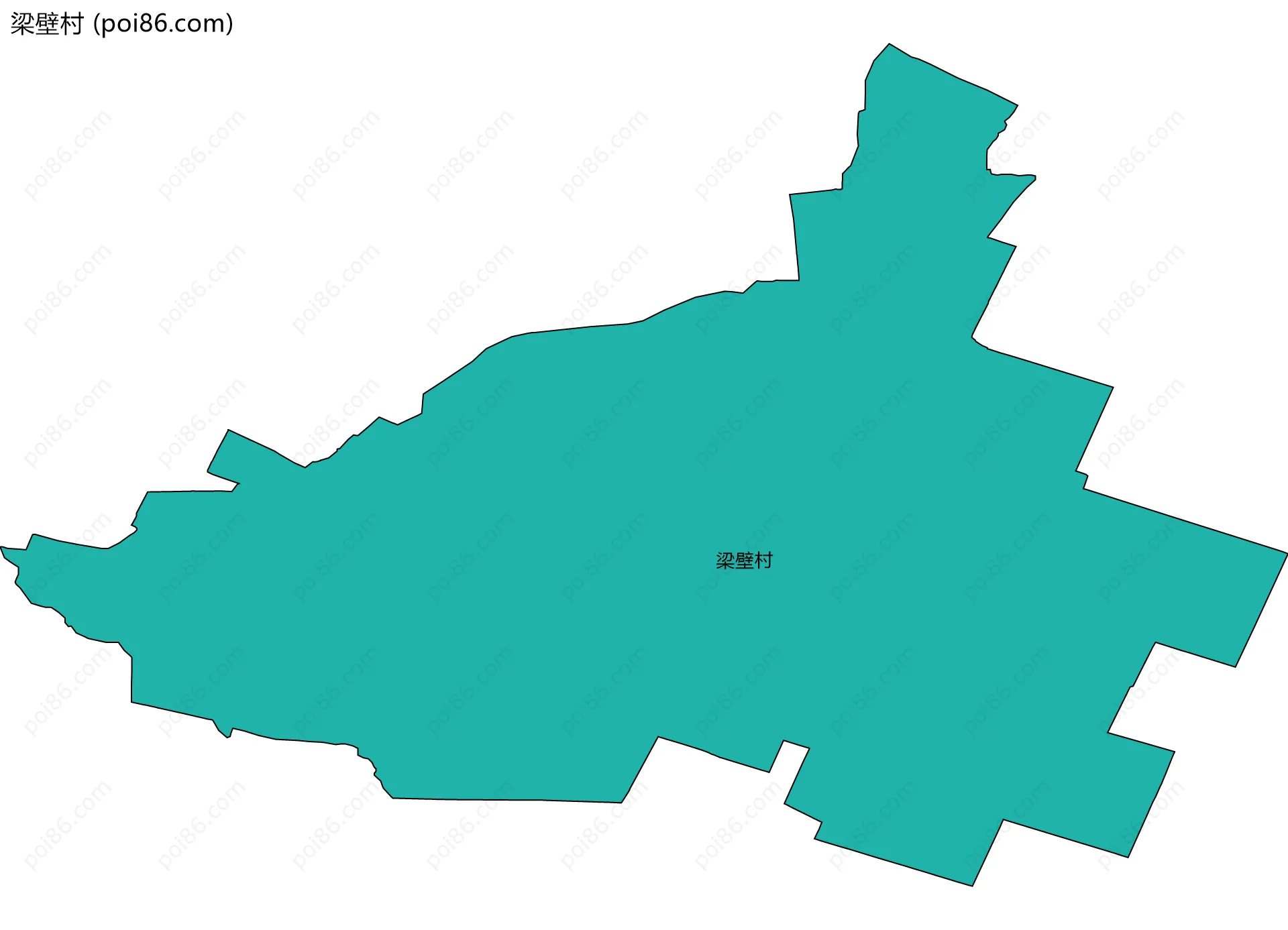 梁壁村边界地图
