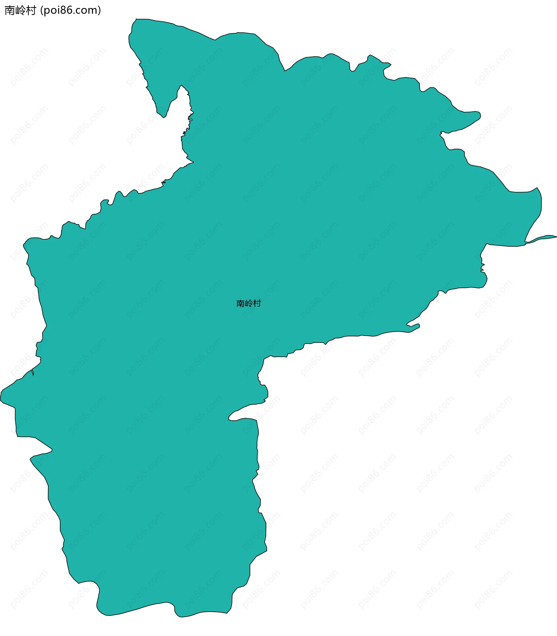 南岭村边界地图