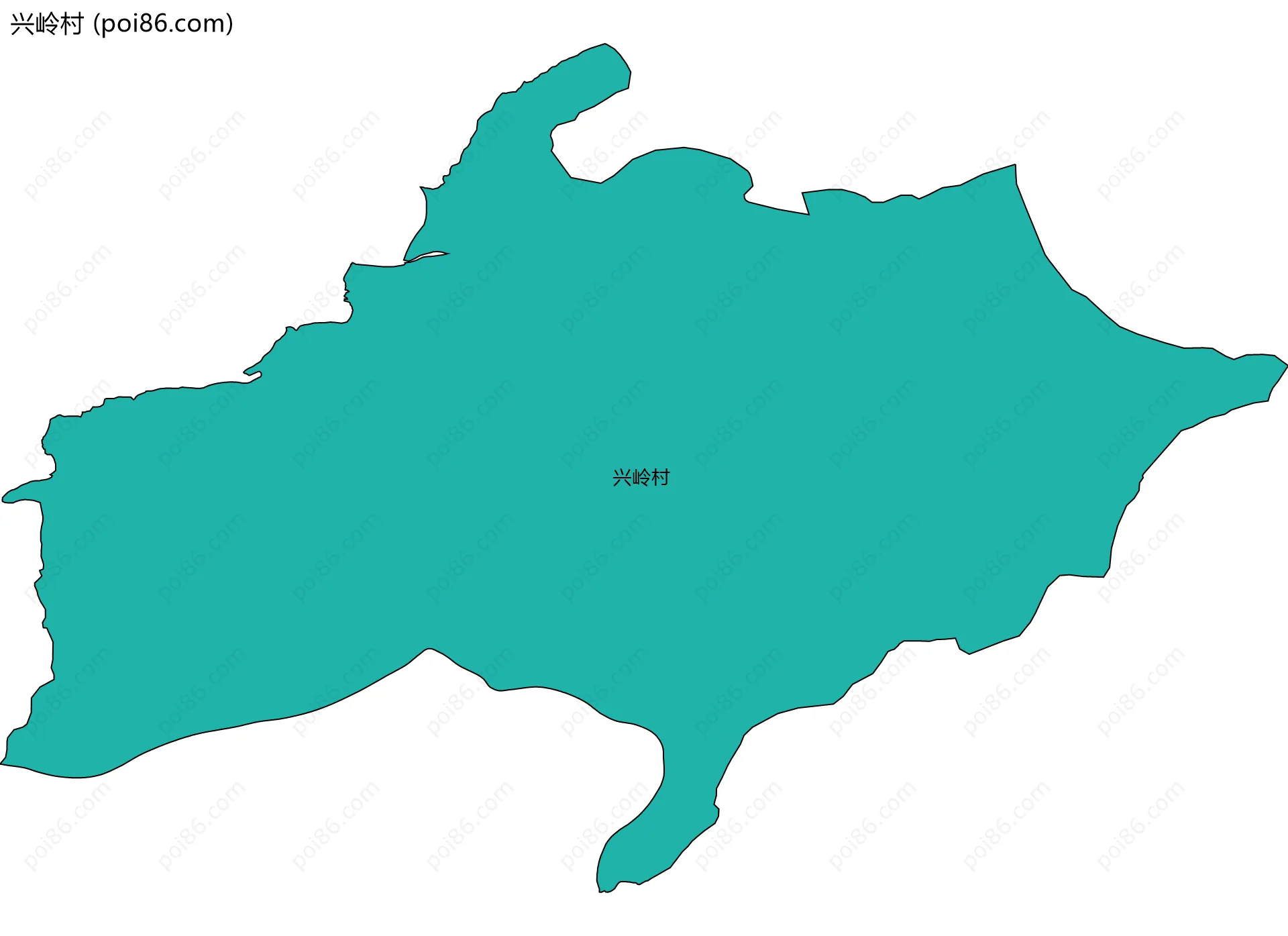 兴岭村边界地图