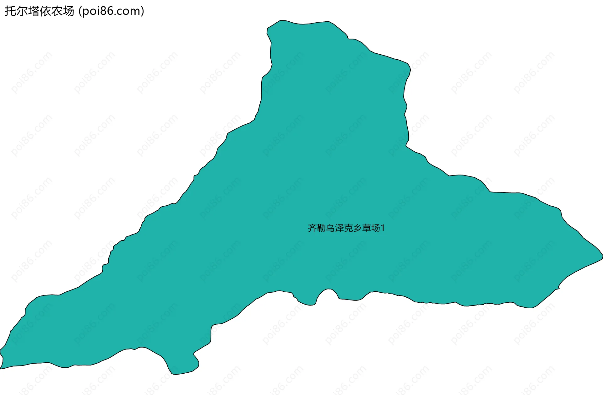 托尔塔依农场边界地图(五级行政区划)