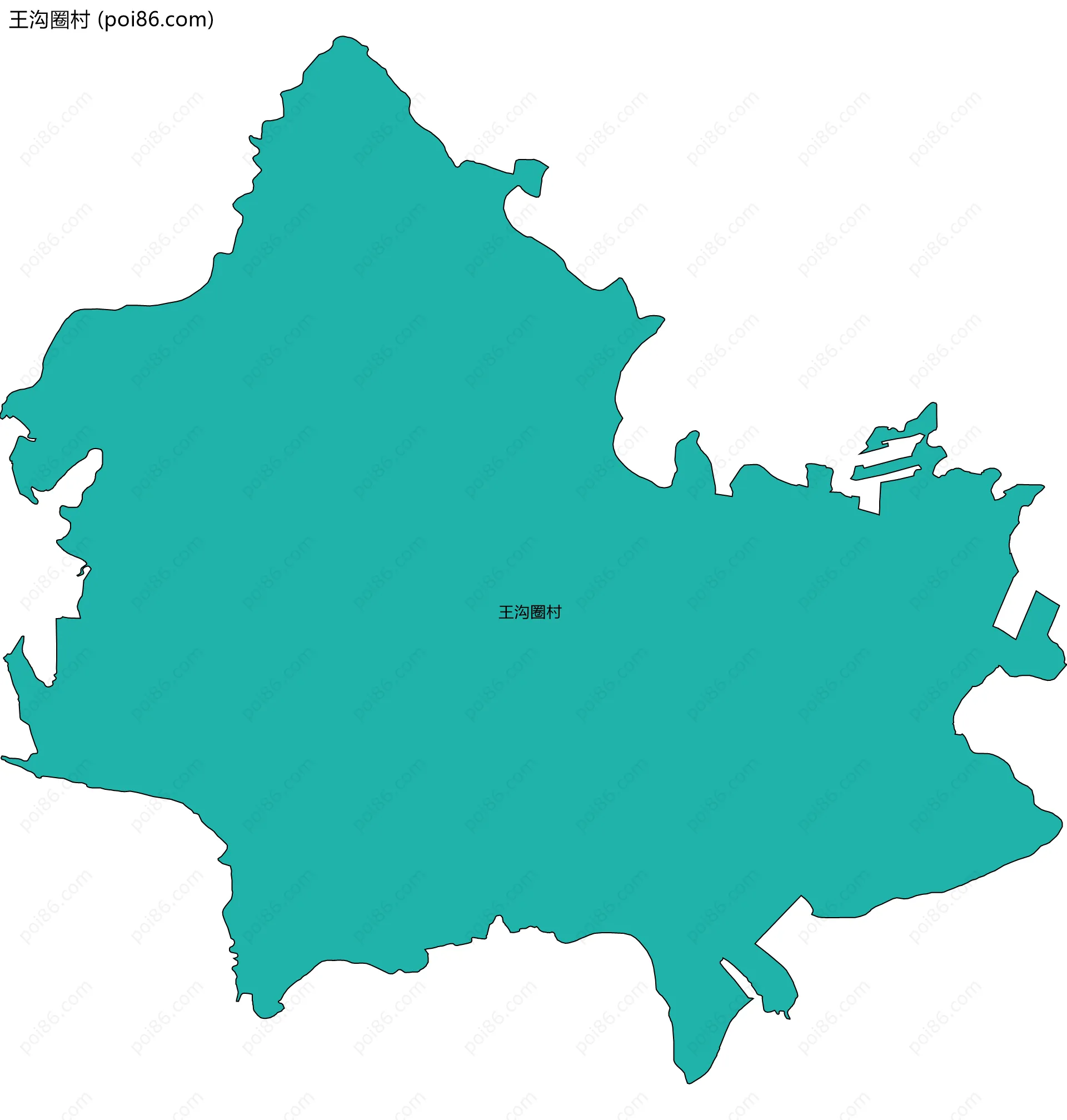 王沟圈村边界地图