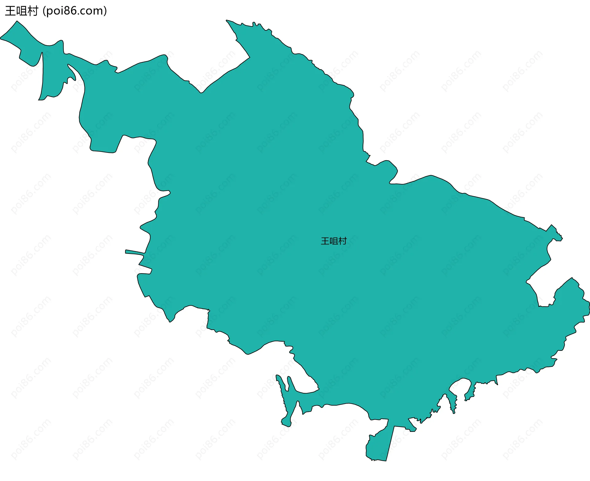 王咀村边界地图
