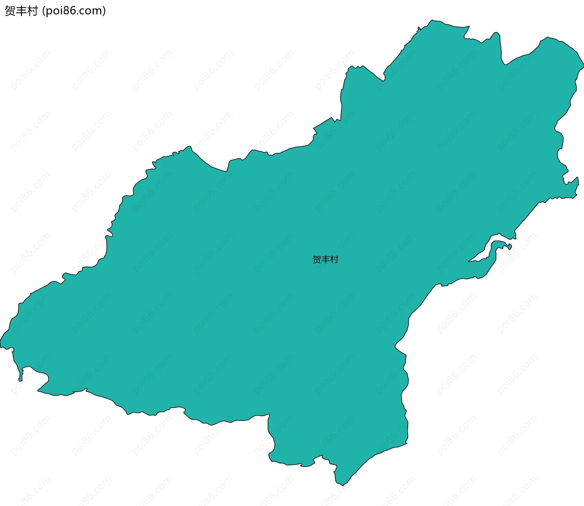 贺丰村边界地图