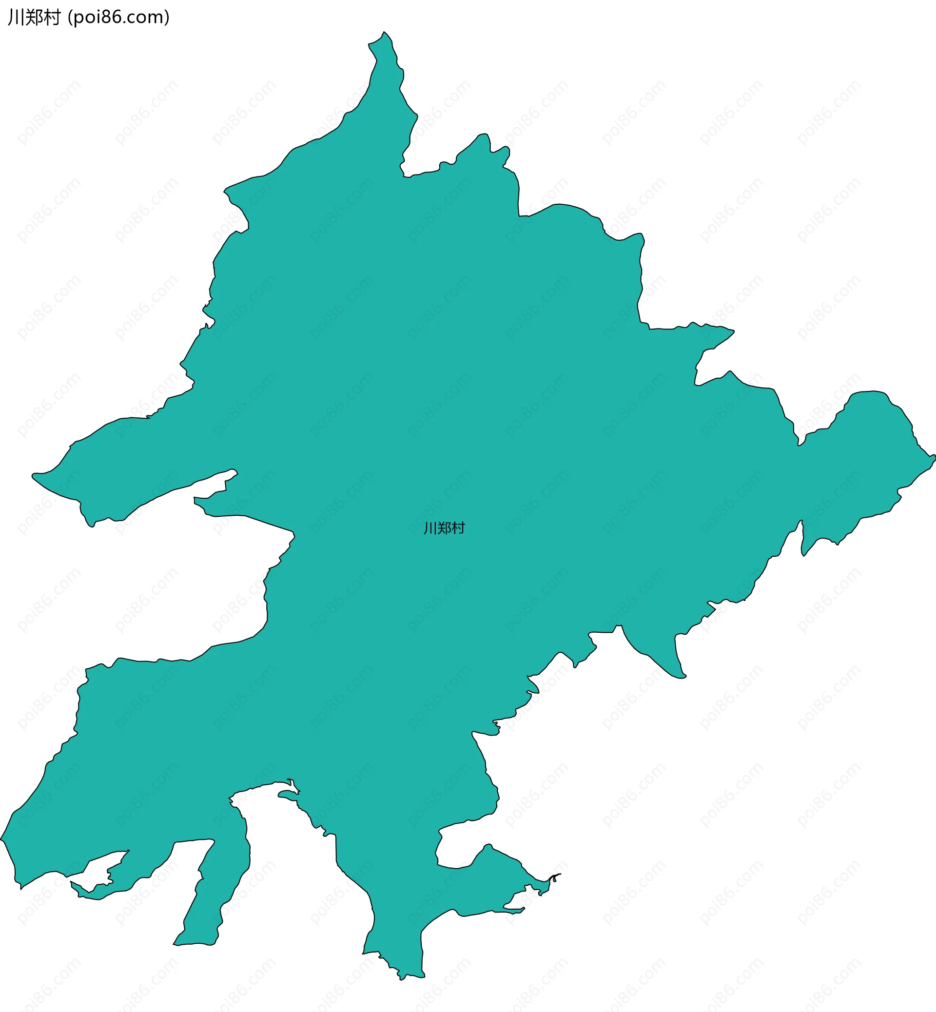 川郑村边界地图