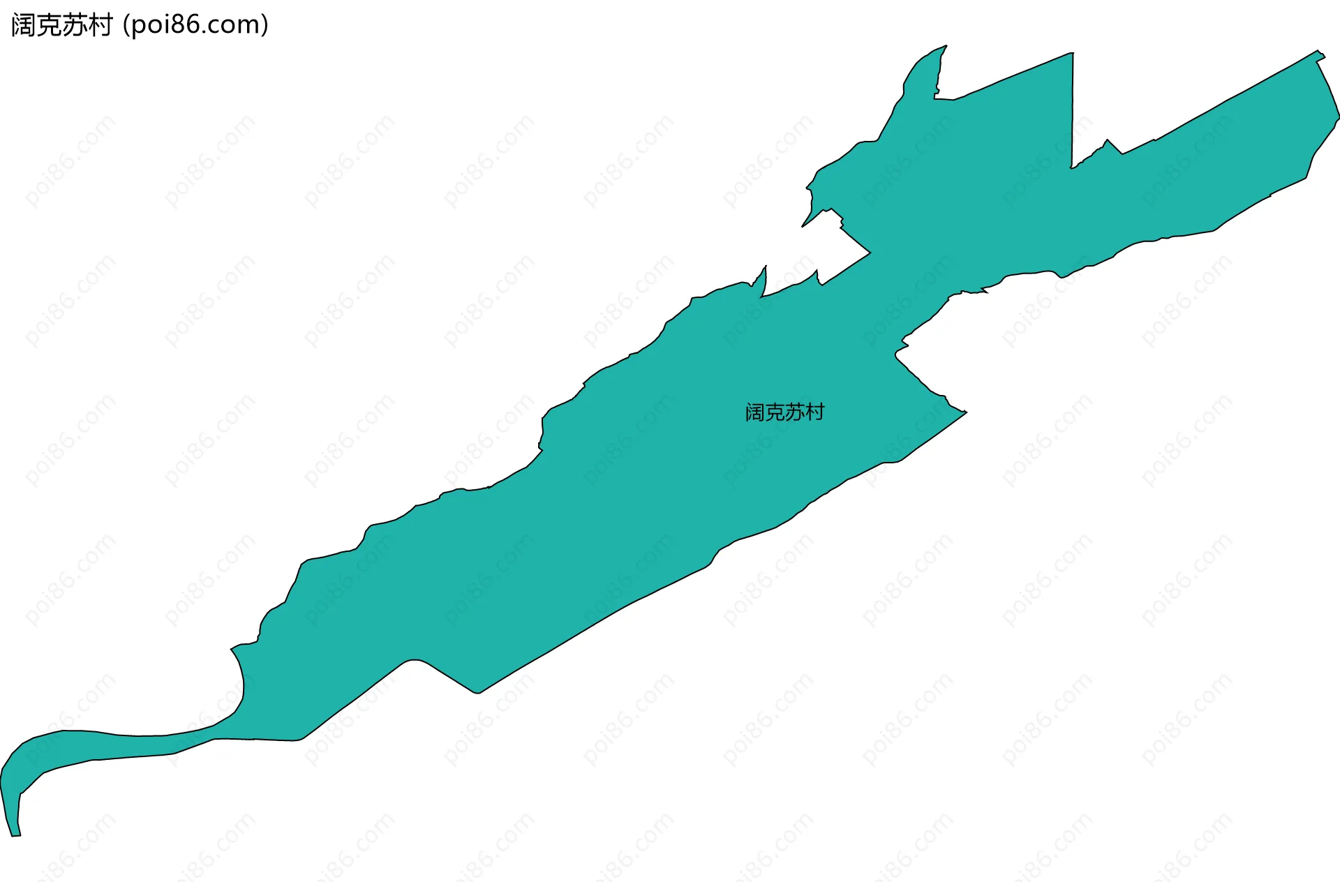 阔克苏村边界地图
