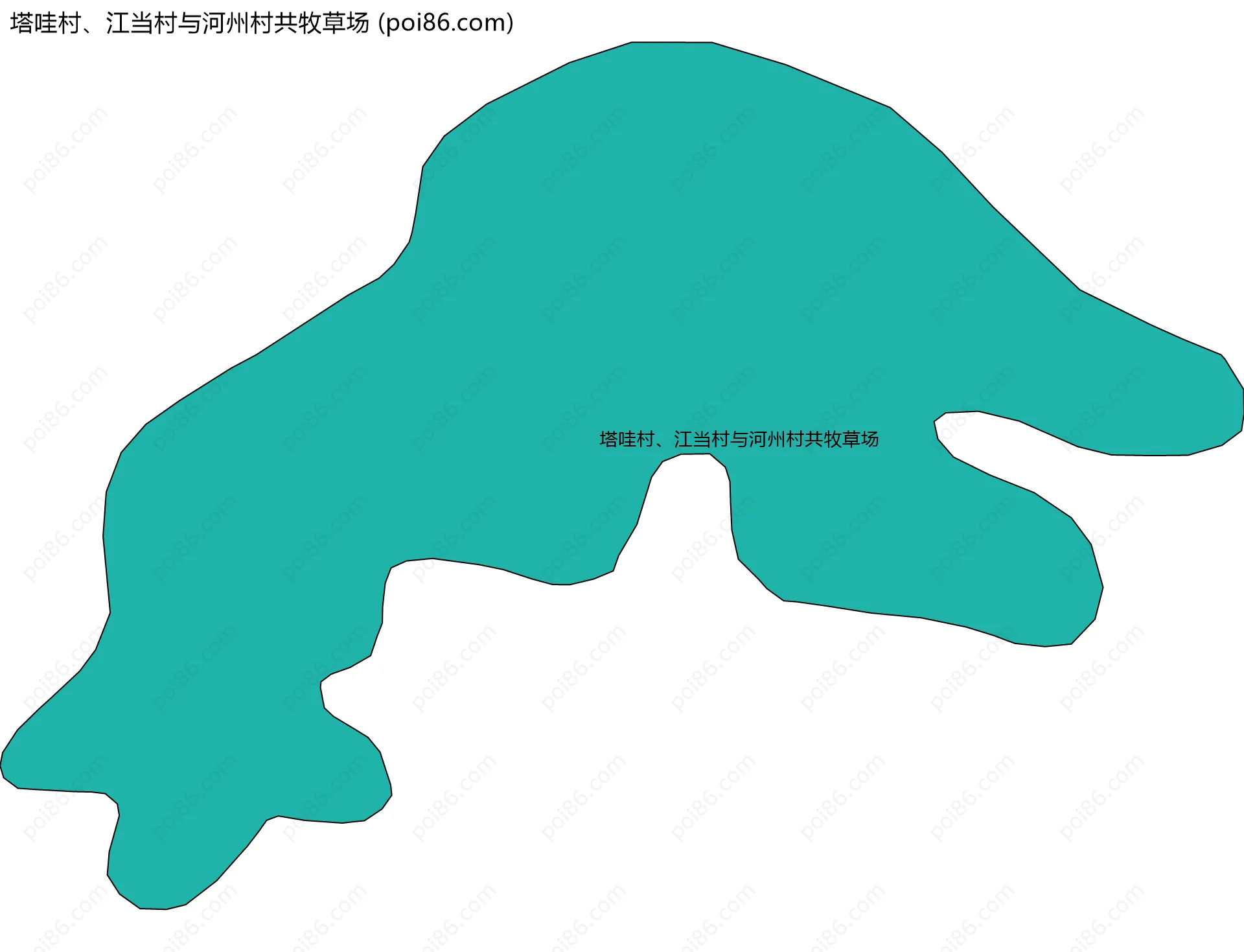塔哇村、江当村与河州村共牧草场边界地图