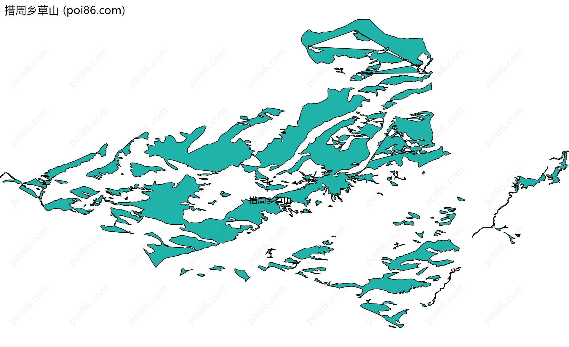 措周乡草山边界地图