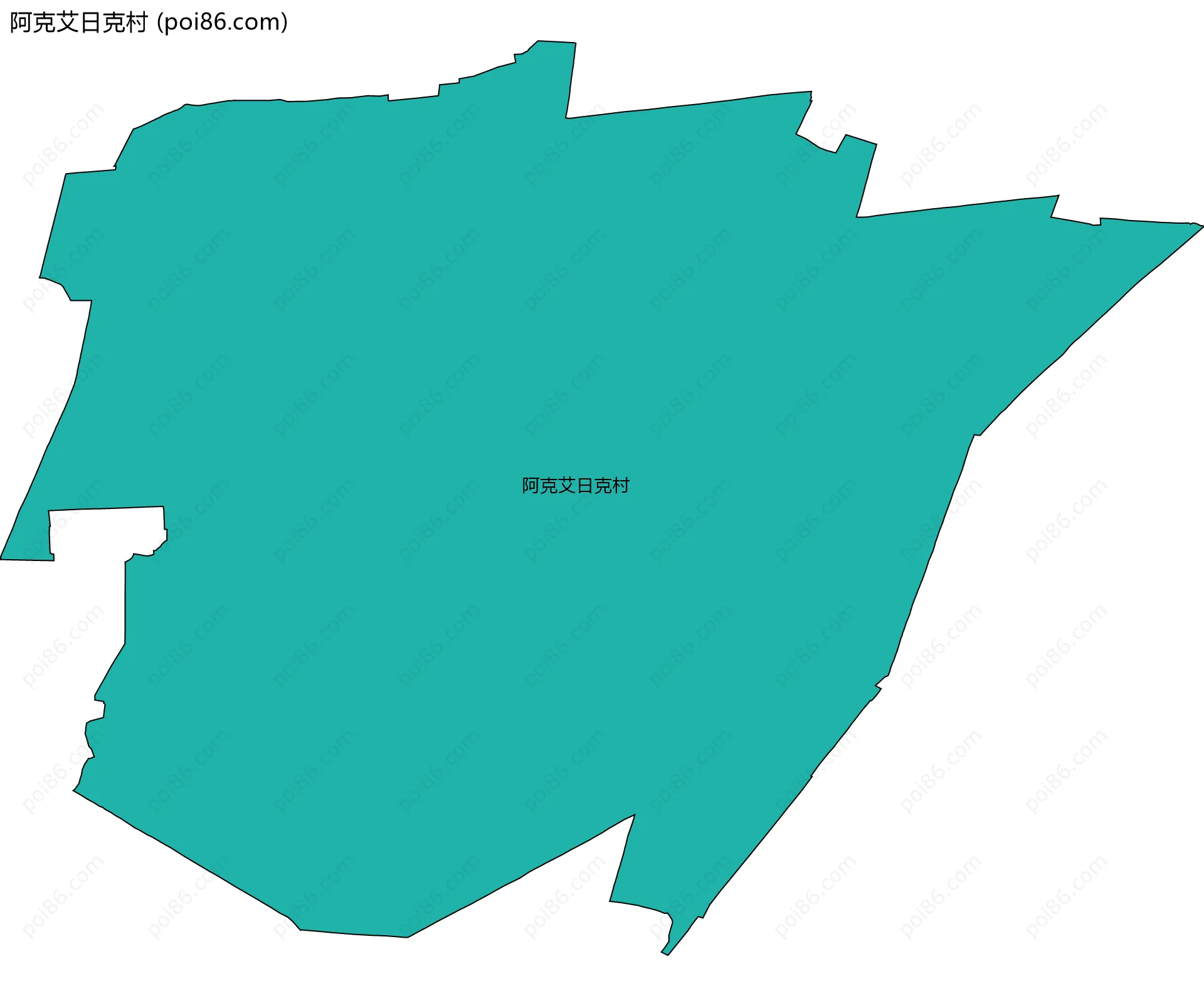 阿克艾日克村边界地图