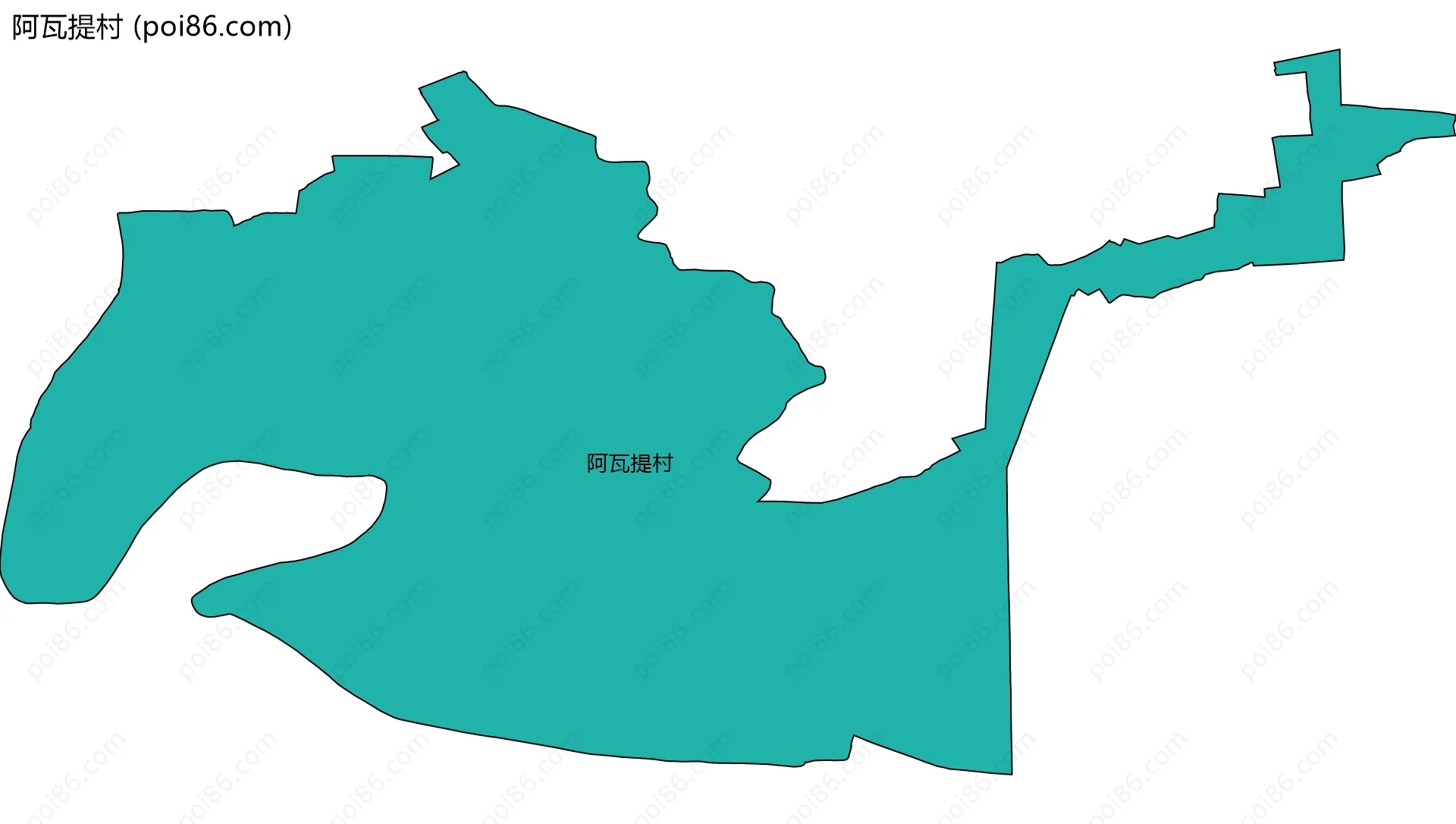 阿瓦提村边界地图