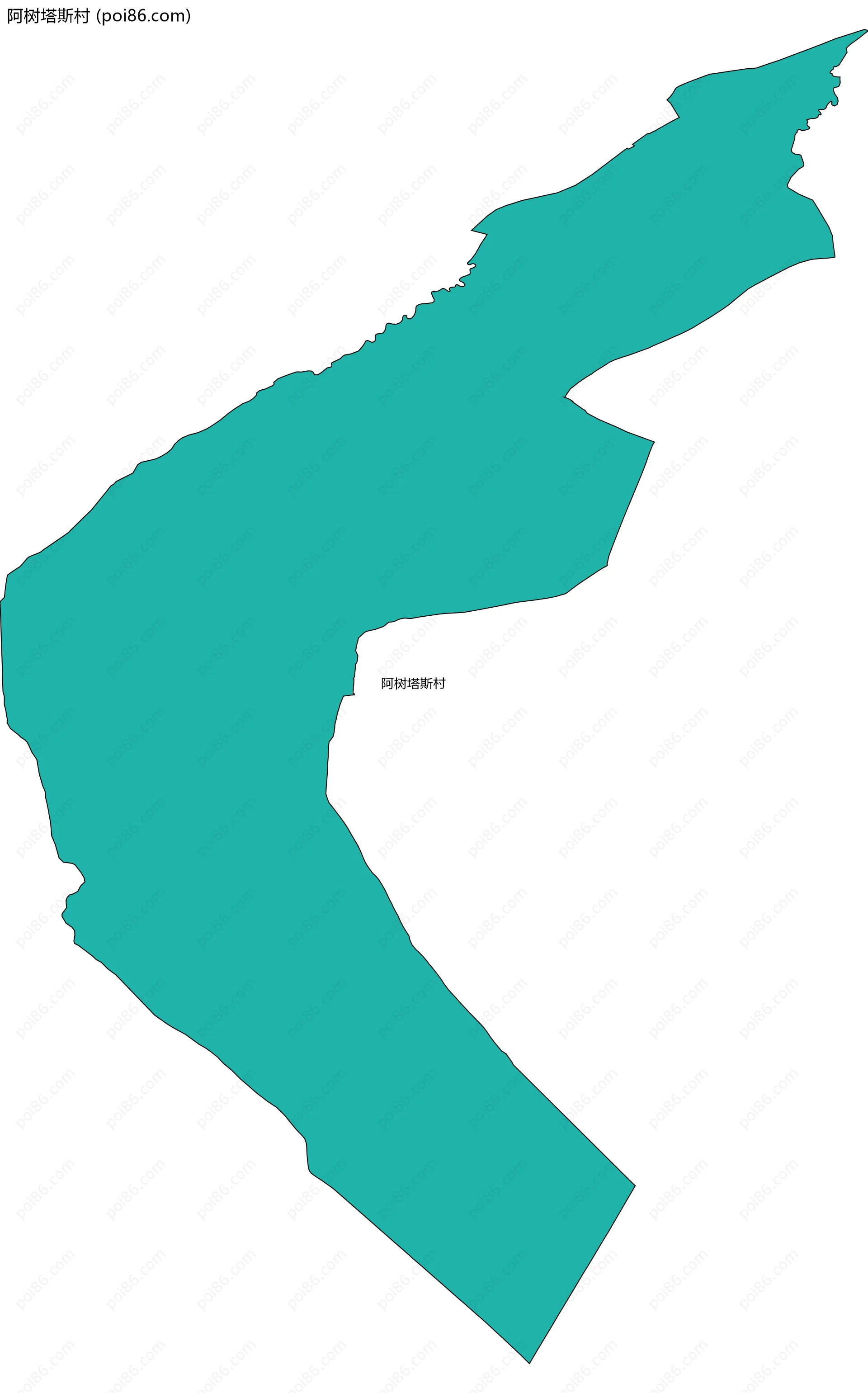 阿树塔斯村边界地图