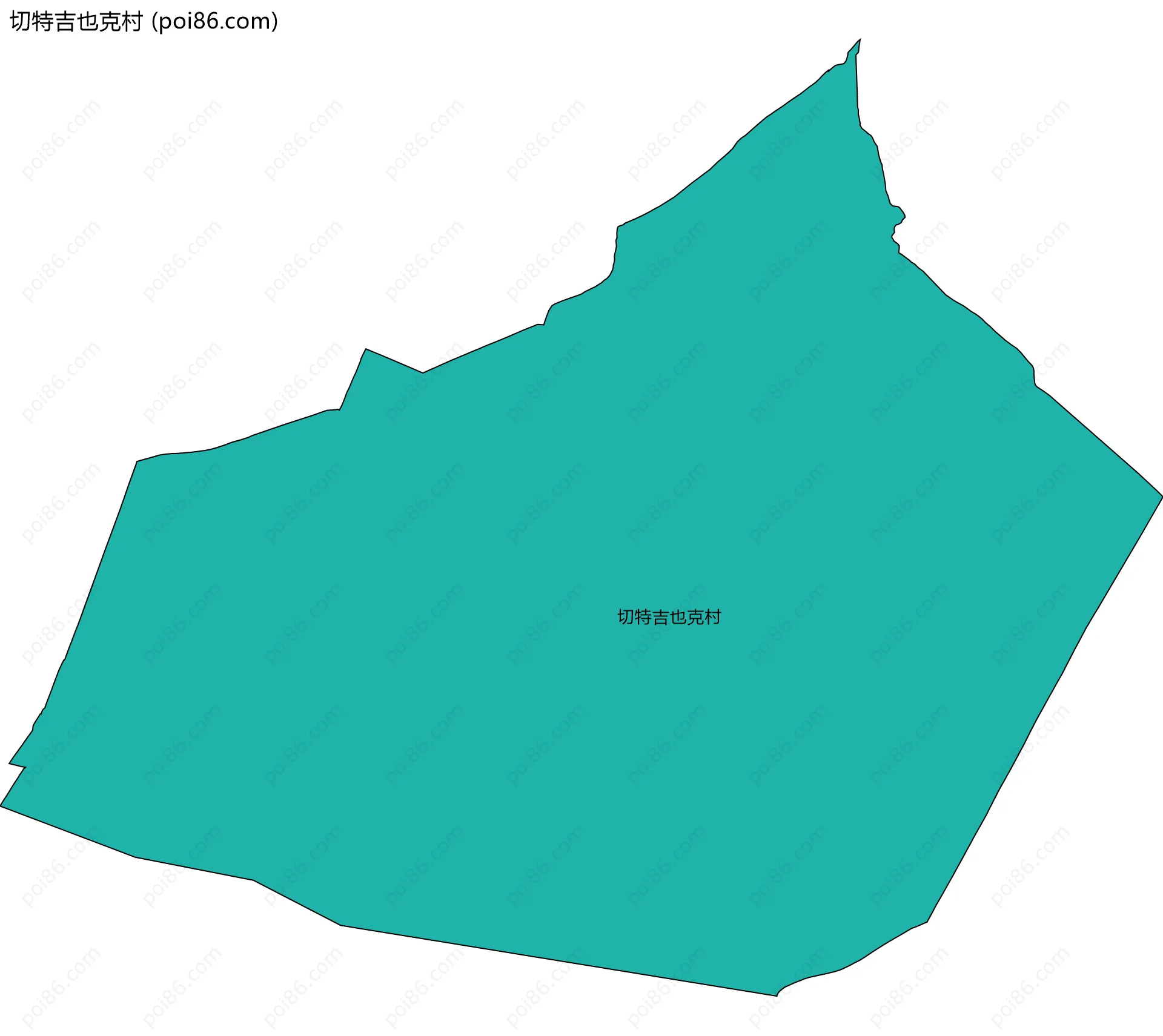 切特吉也克村边界地图