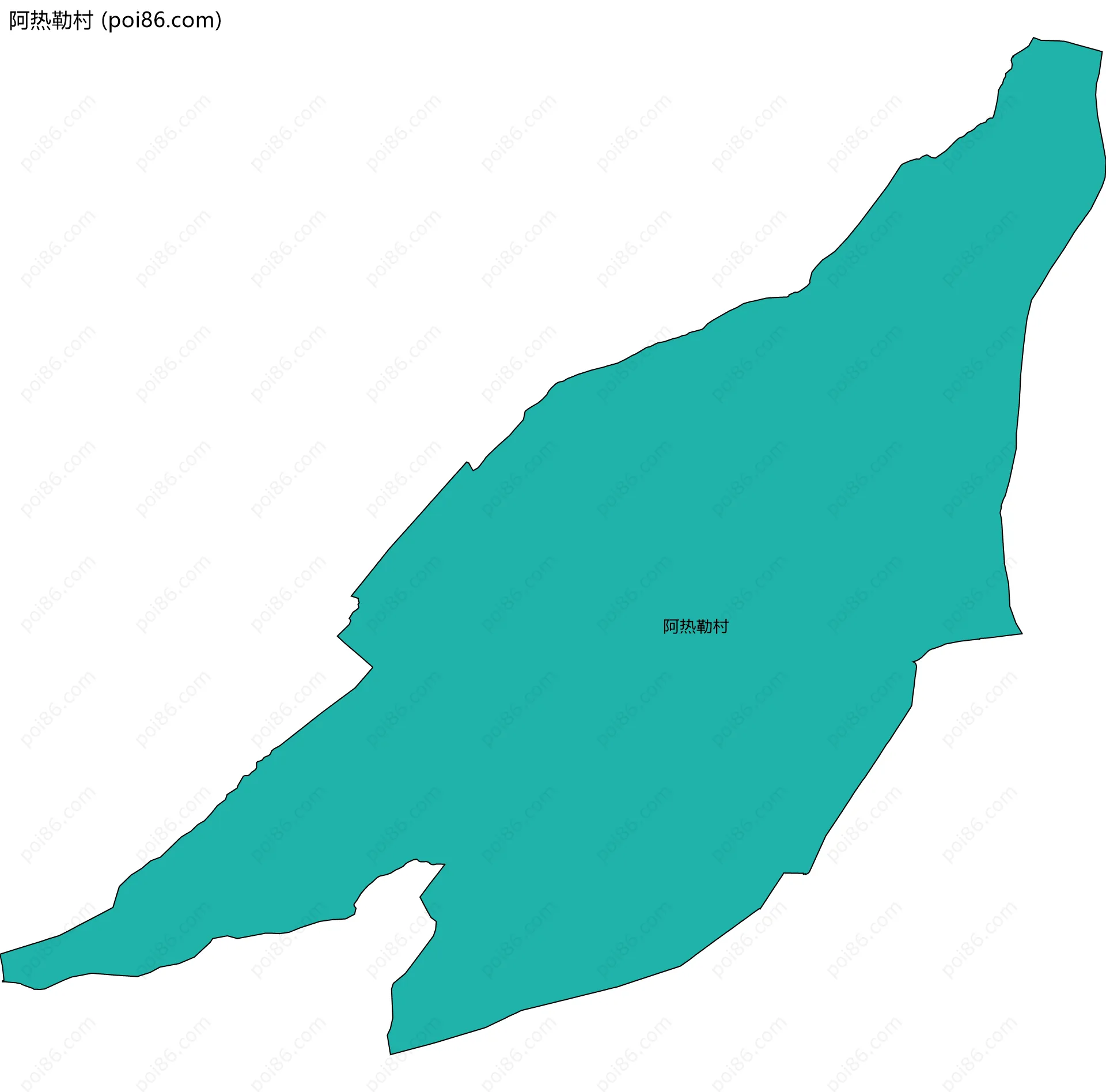 阿热勒村边界地图
