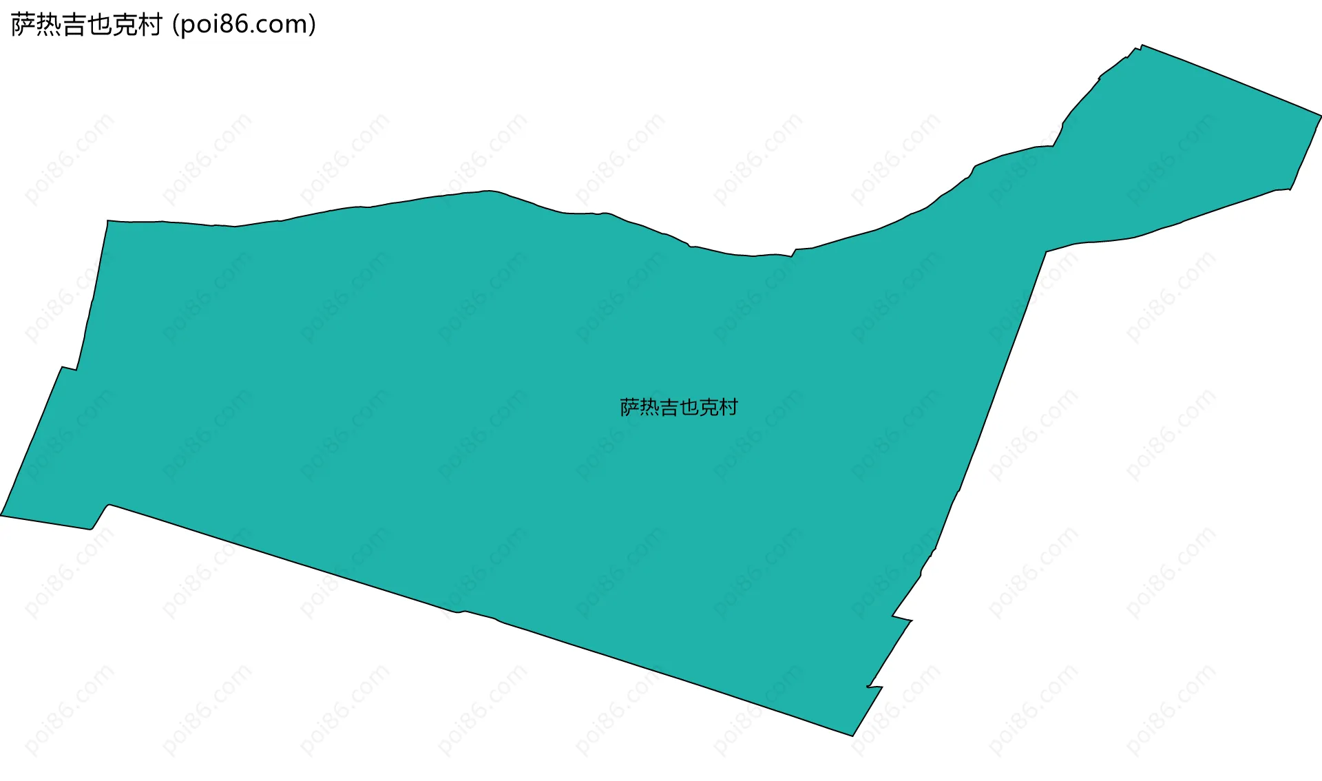 萨热吉也克村边界地图