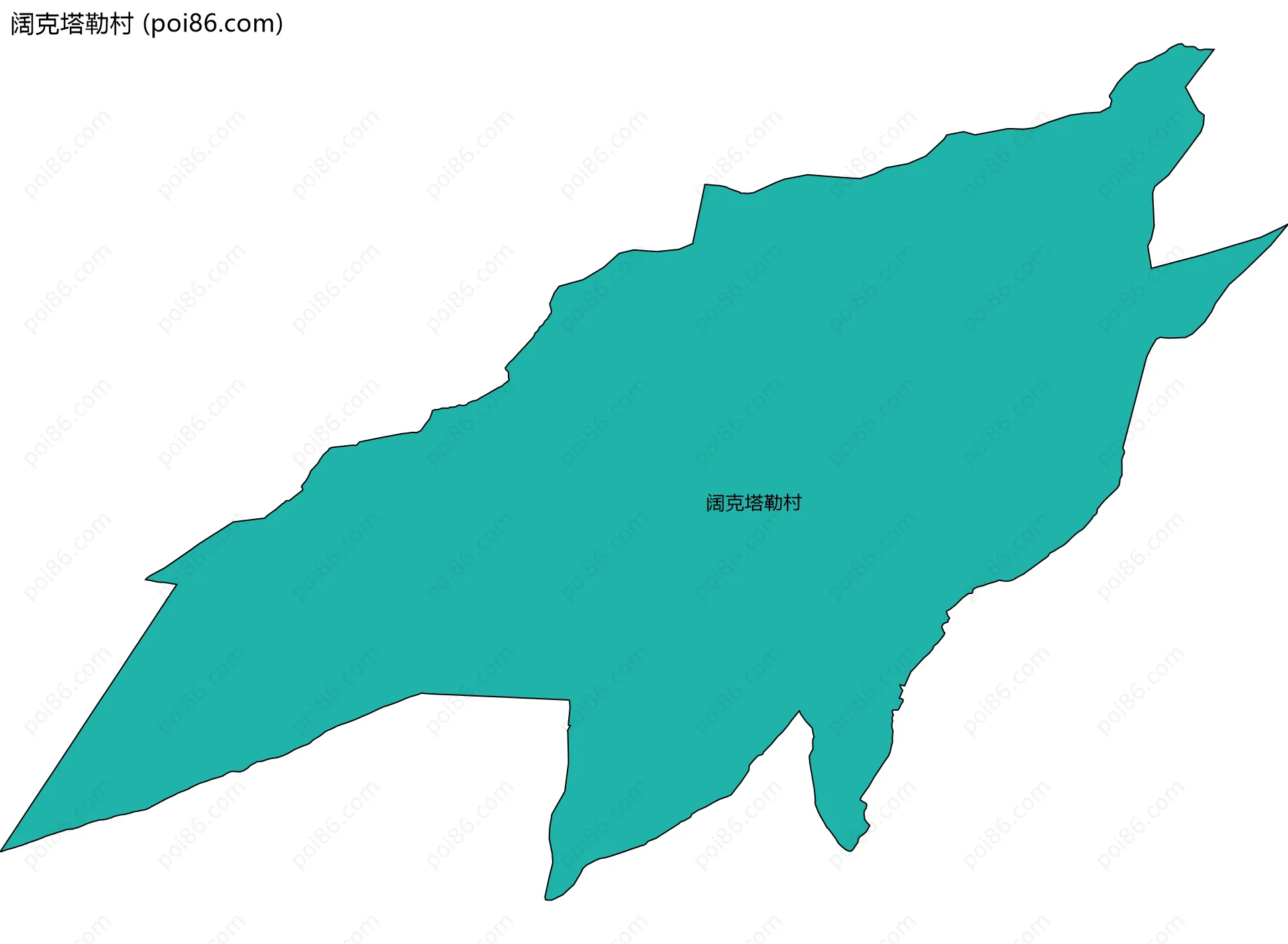 阔克塔勒村边界地图