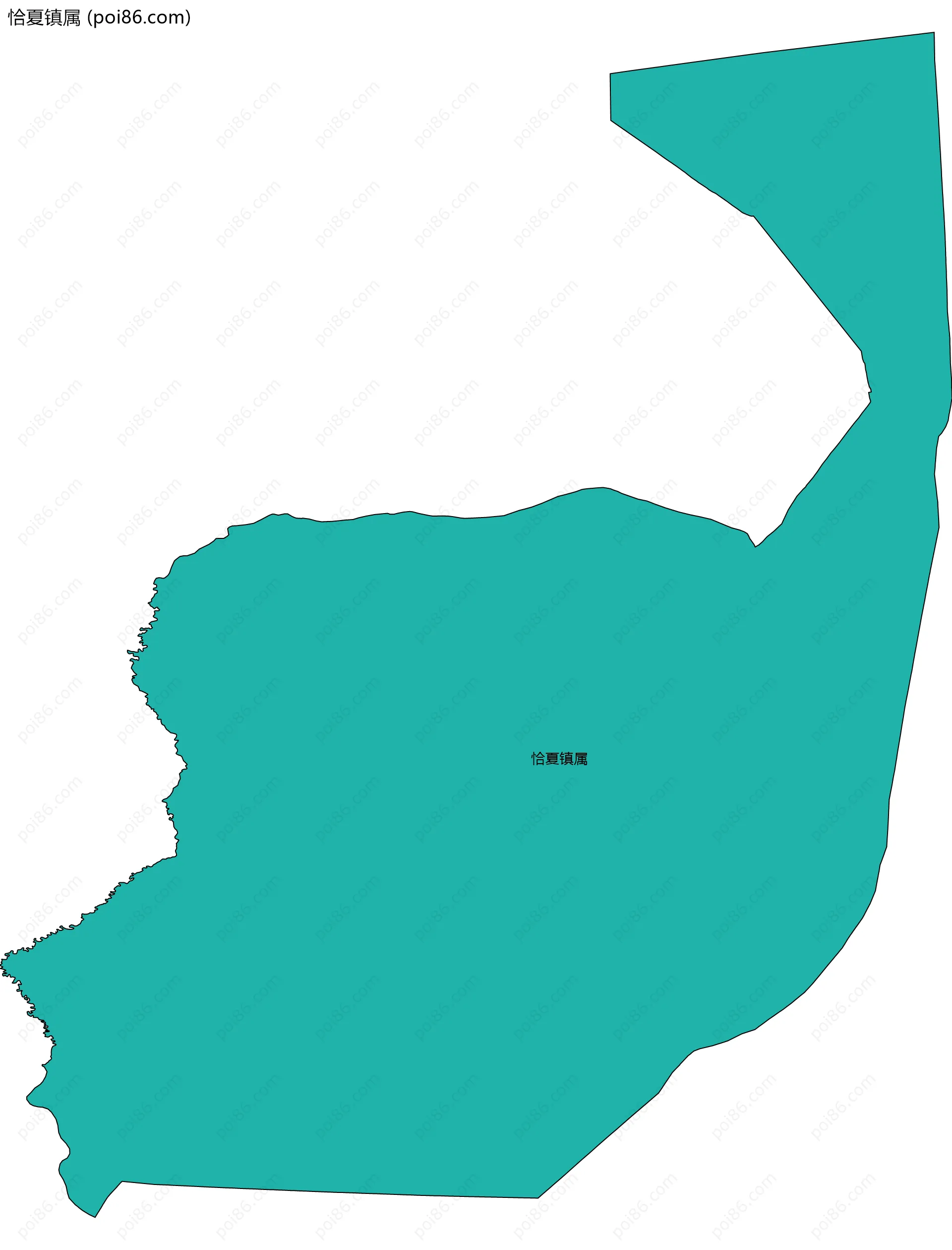 恰夏镇属边界地图