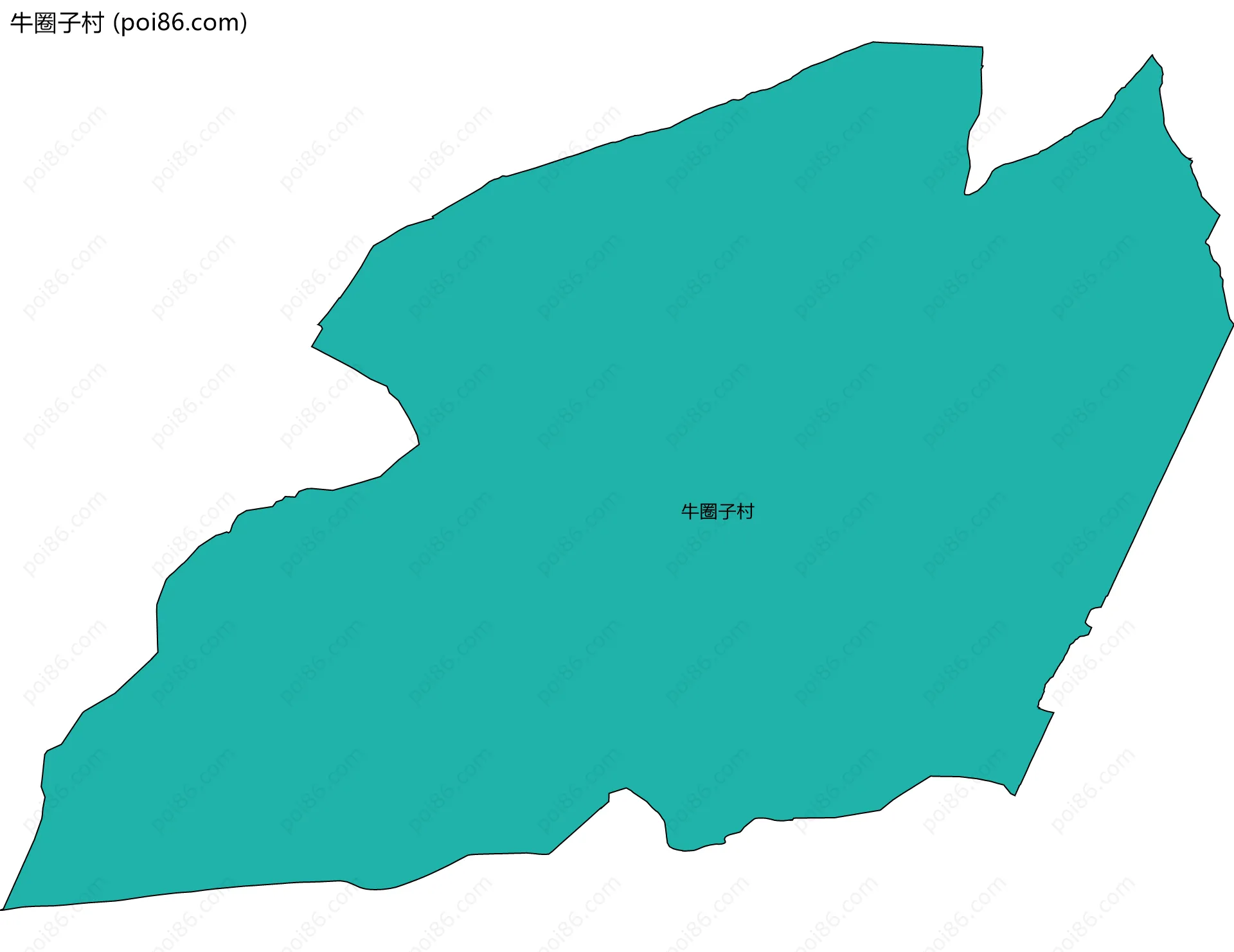 牛圈子村边界地图