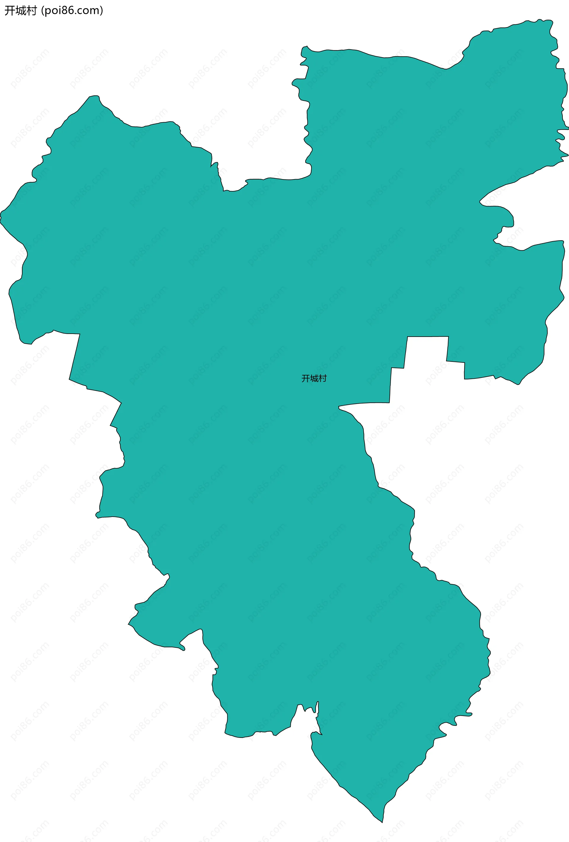 开城村边界地图