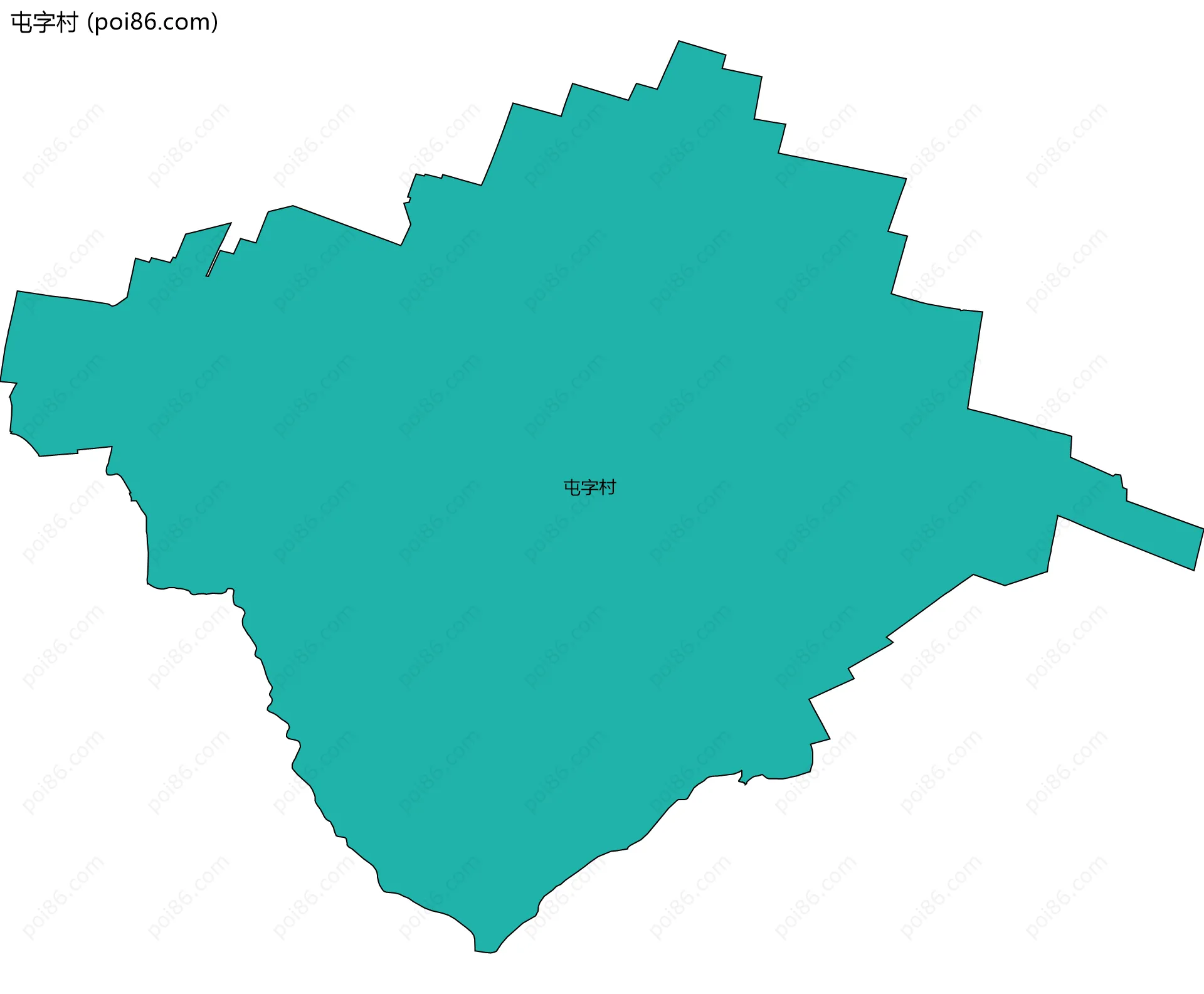 屯字村边界地图