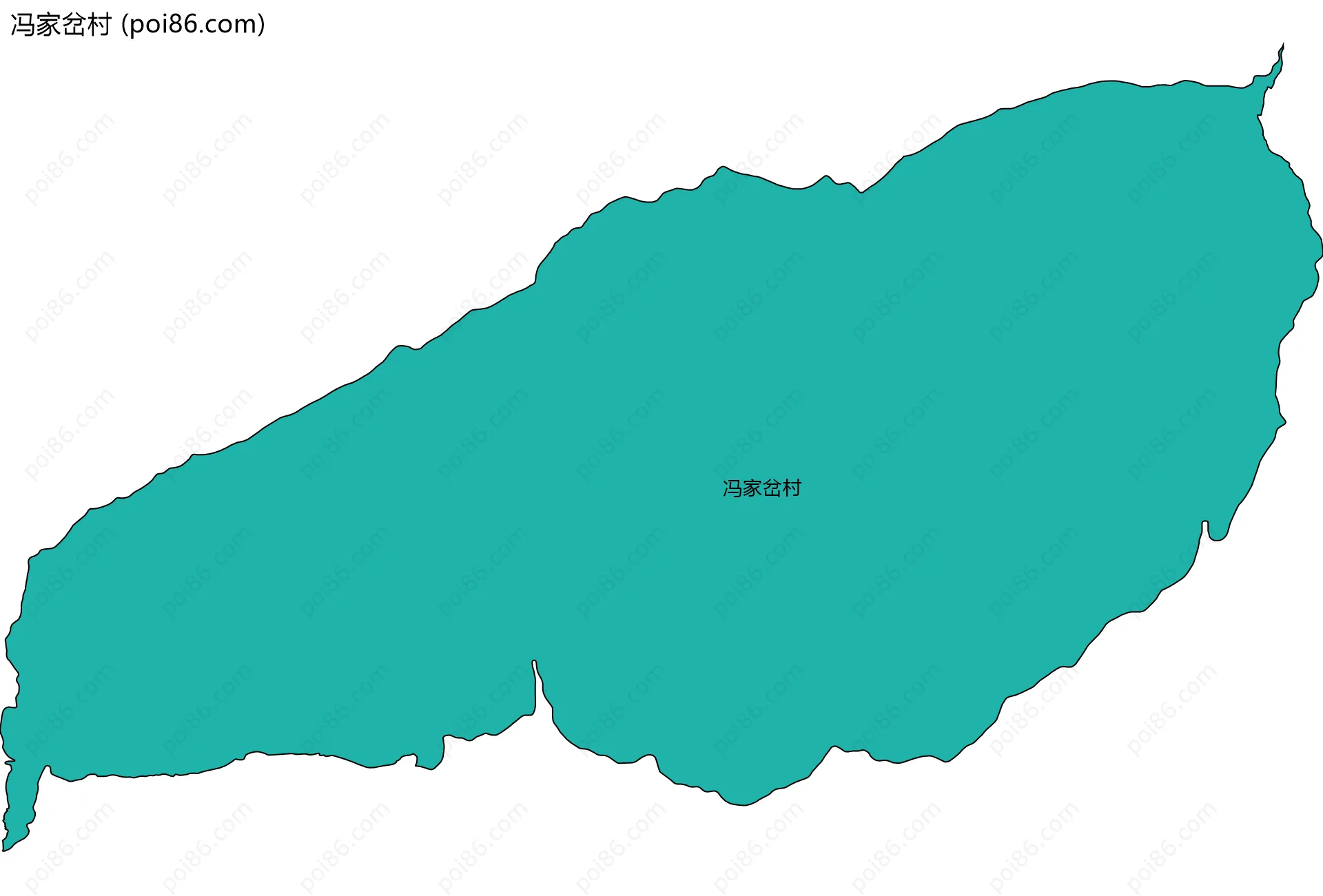 冯家岔村边界地图
