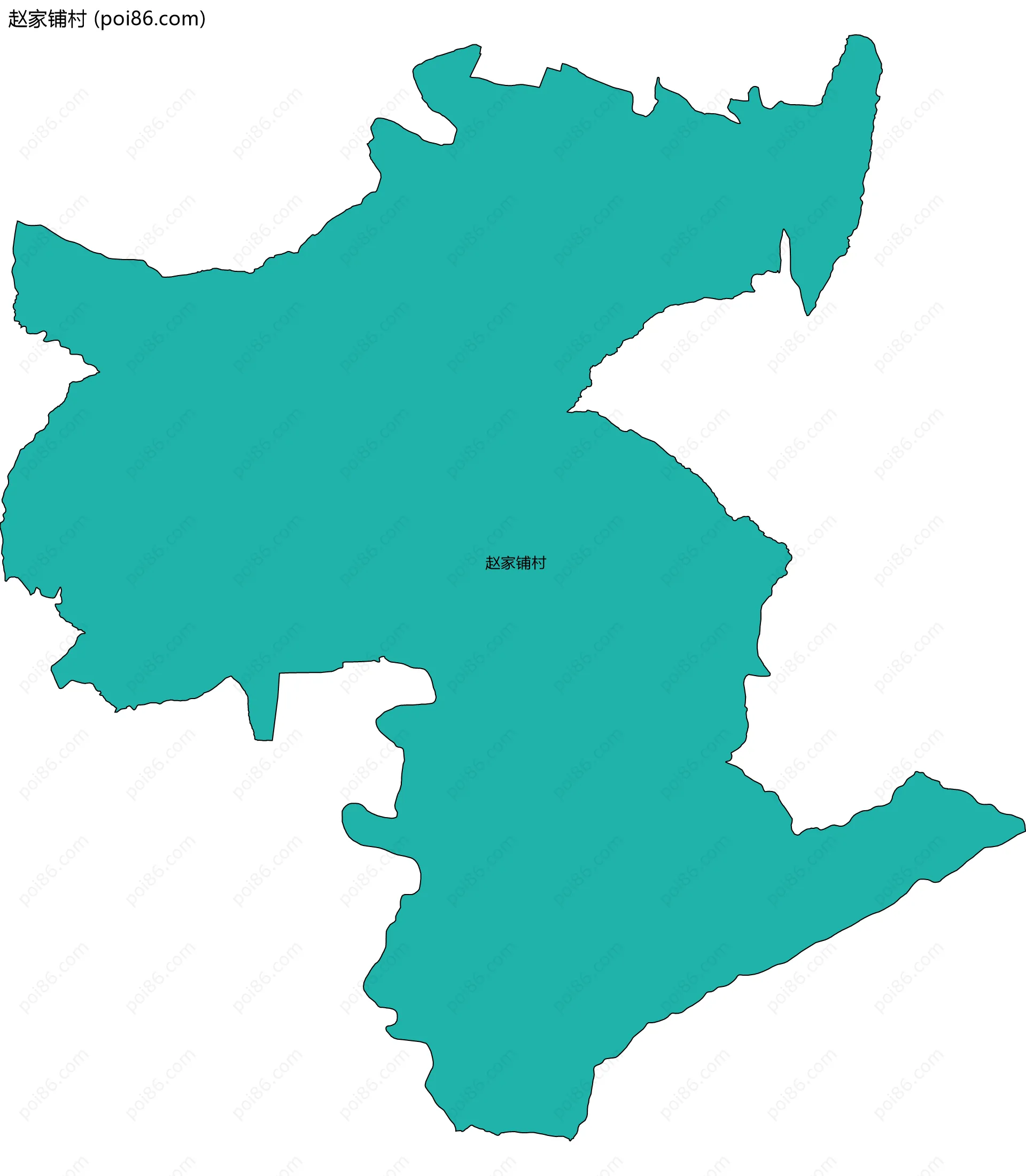 赵家铺村边界地图