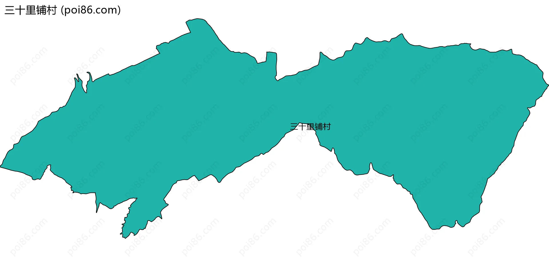 三十里铺村边界地图