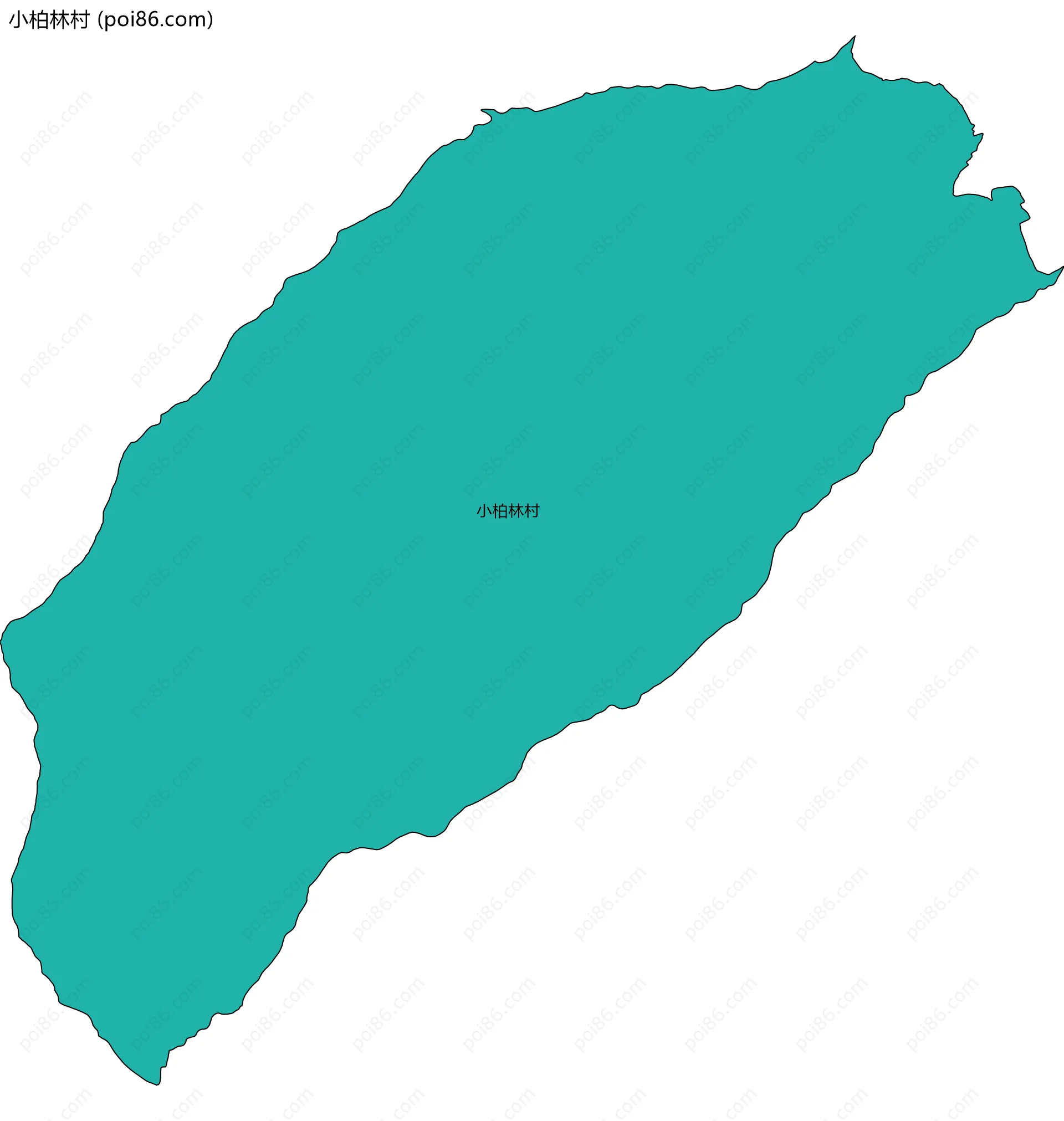 小柏林村边界地图