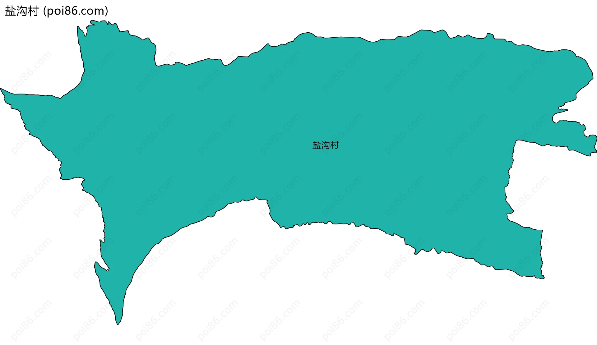 盐沟村边界地图