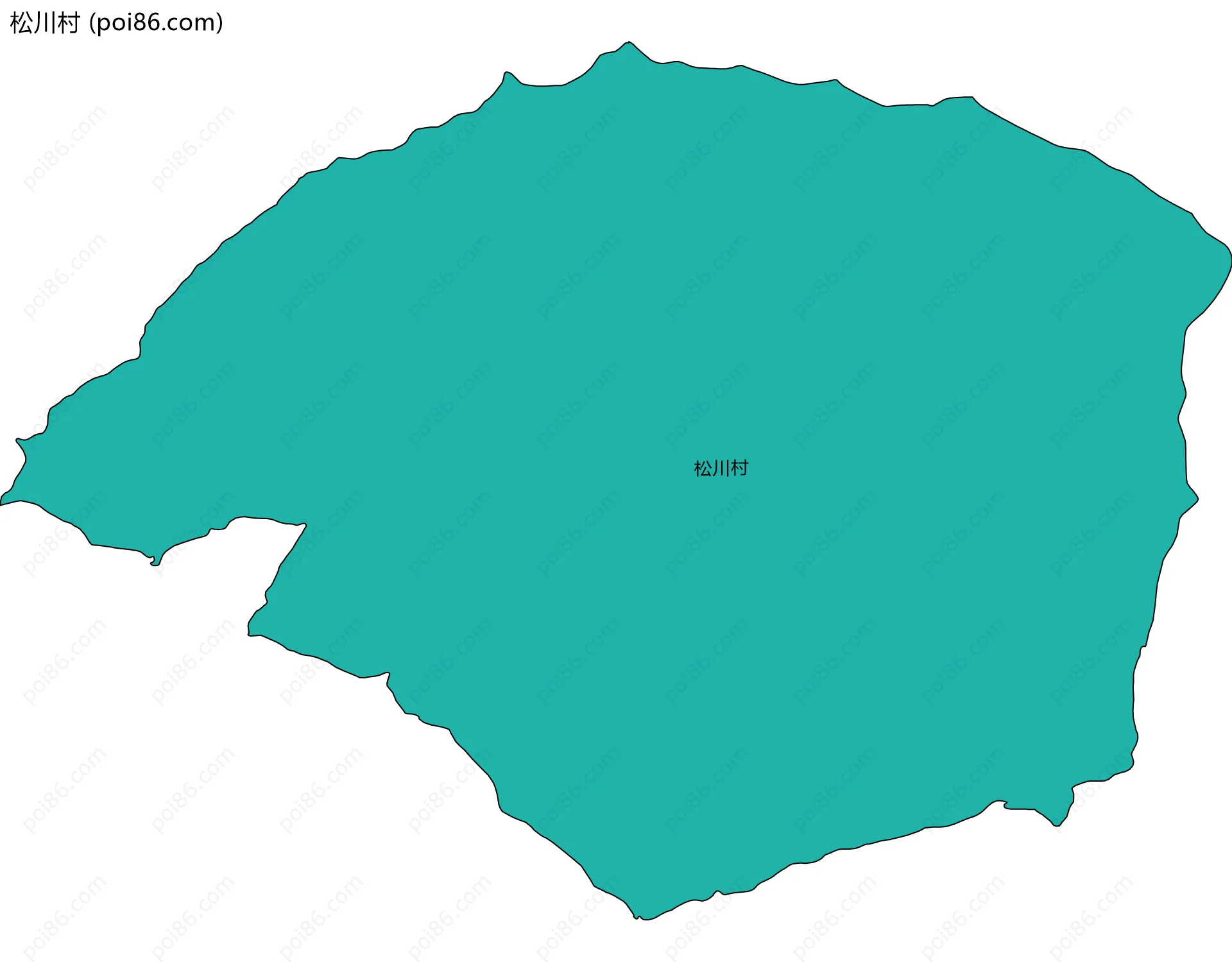 松川村边界地图