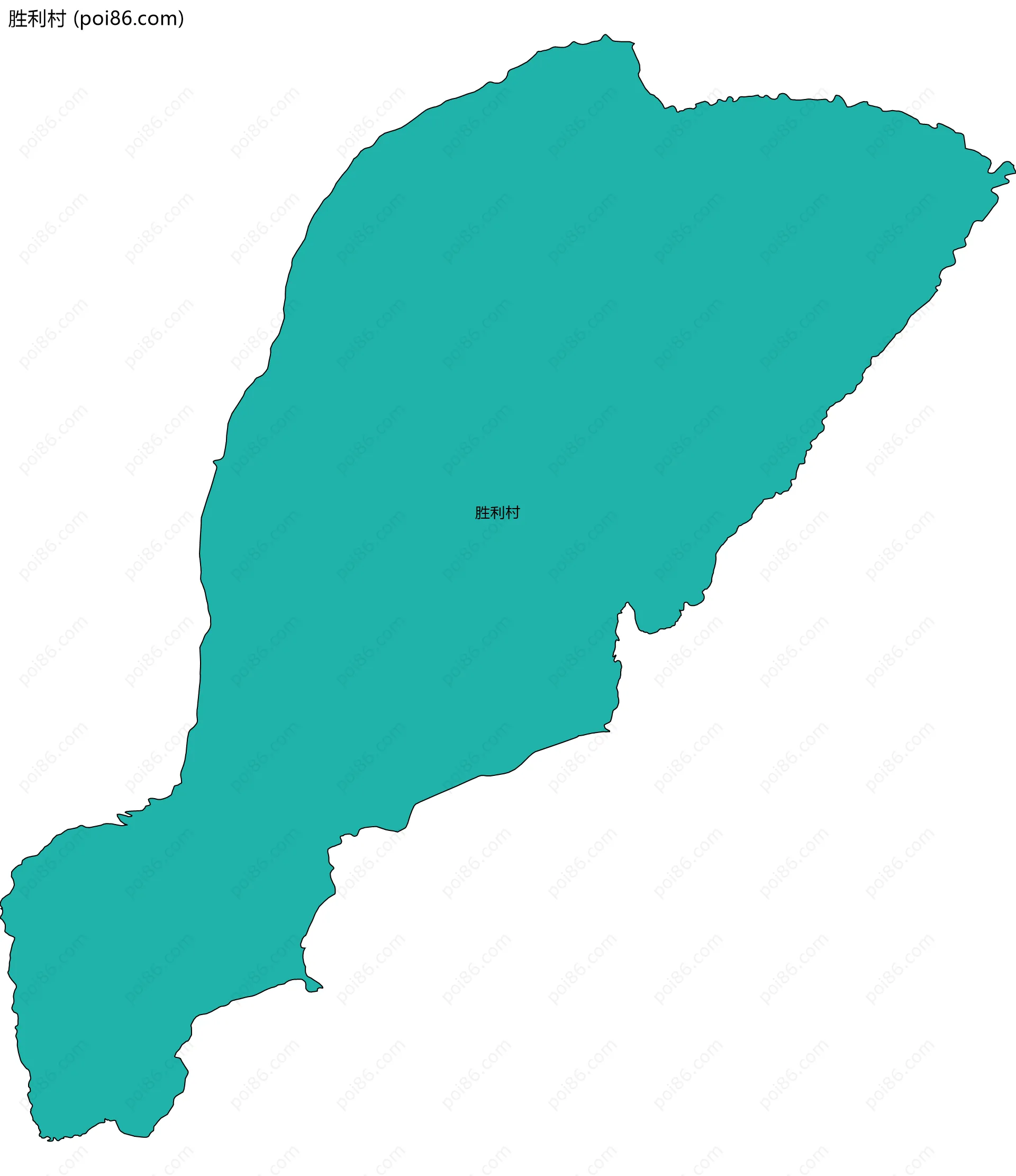 胜利村边界地图