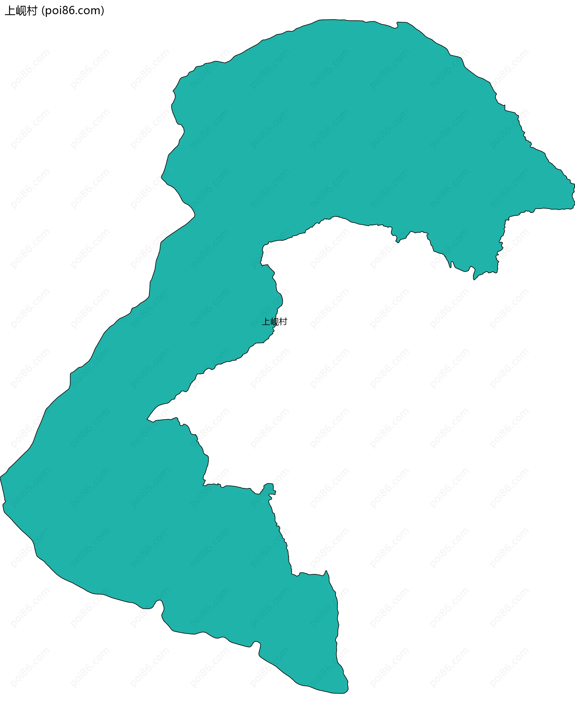 上岘村边界地图