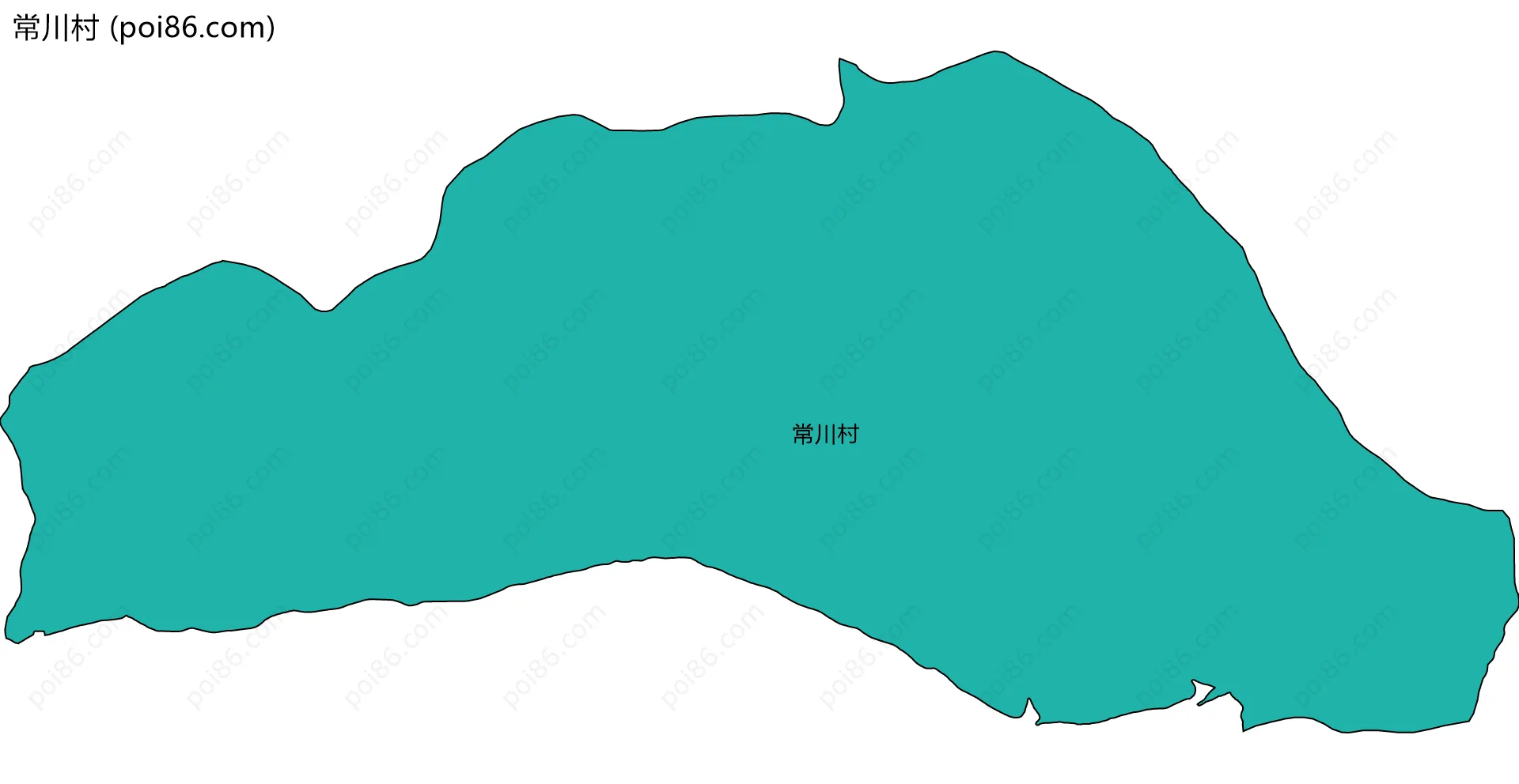 常川村边界地图
