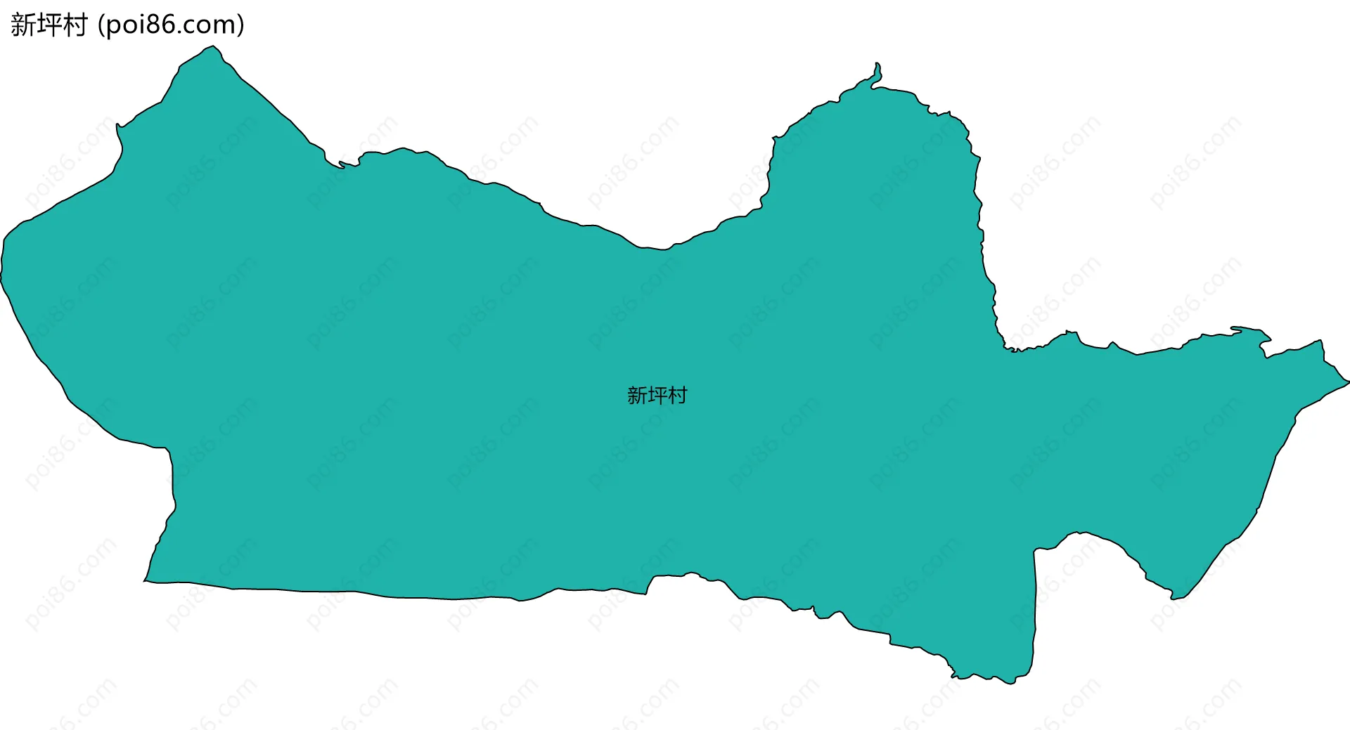 新坪村边界地图