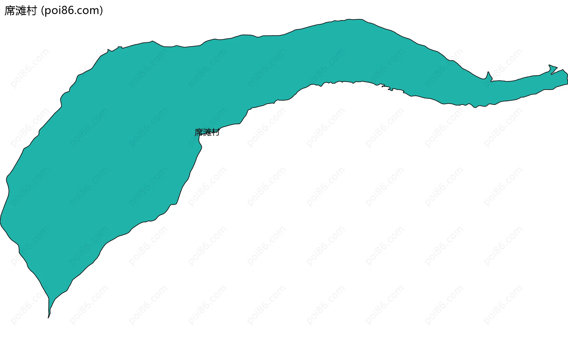 席滩村边界地图